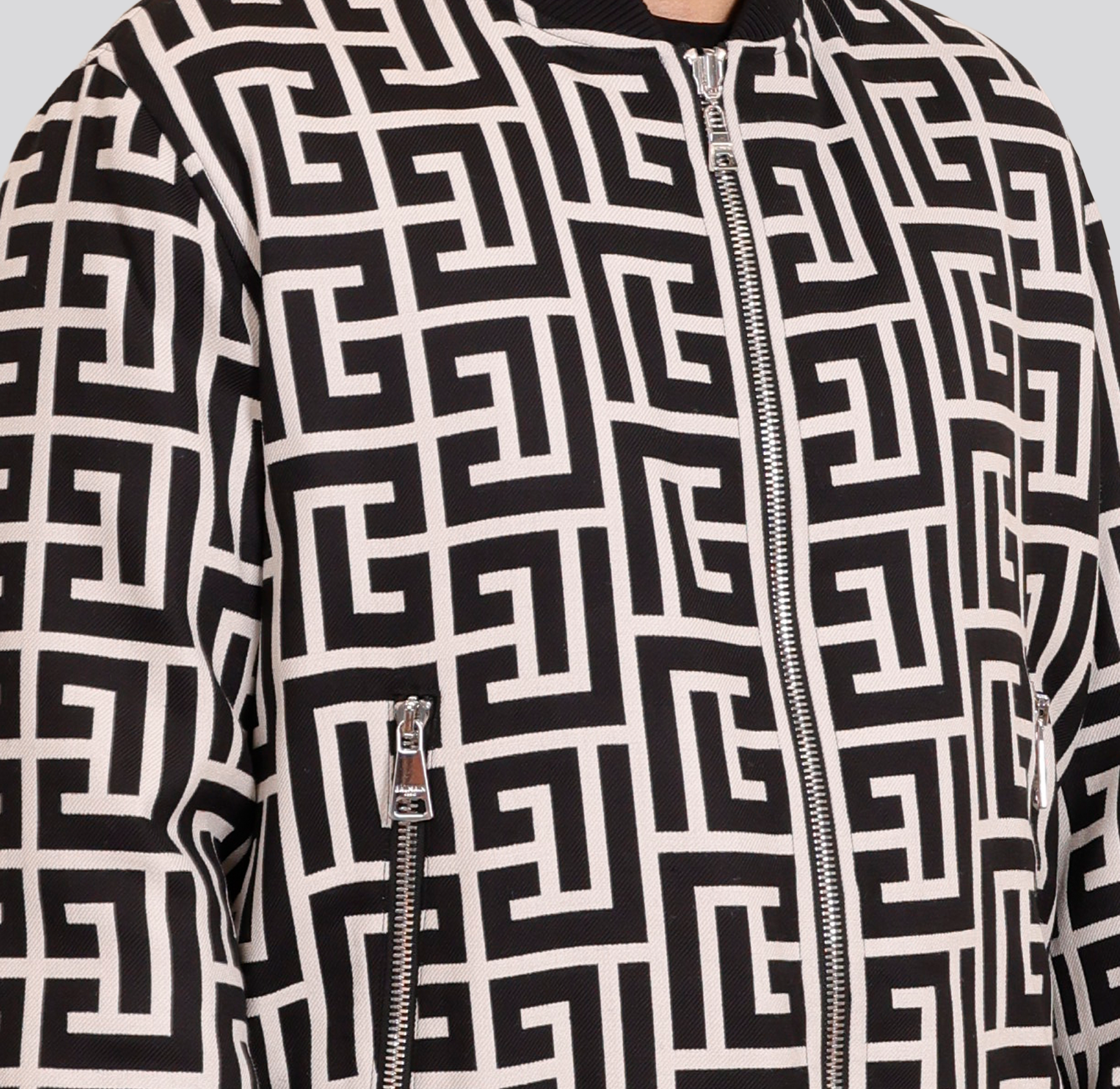 Chaqueta Negro Balmain Logo Reversible