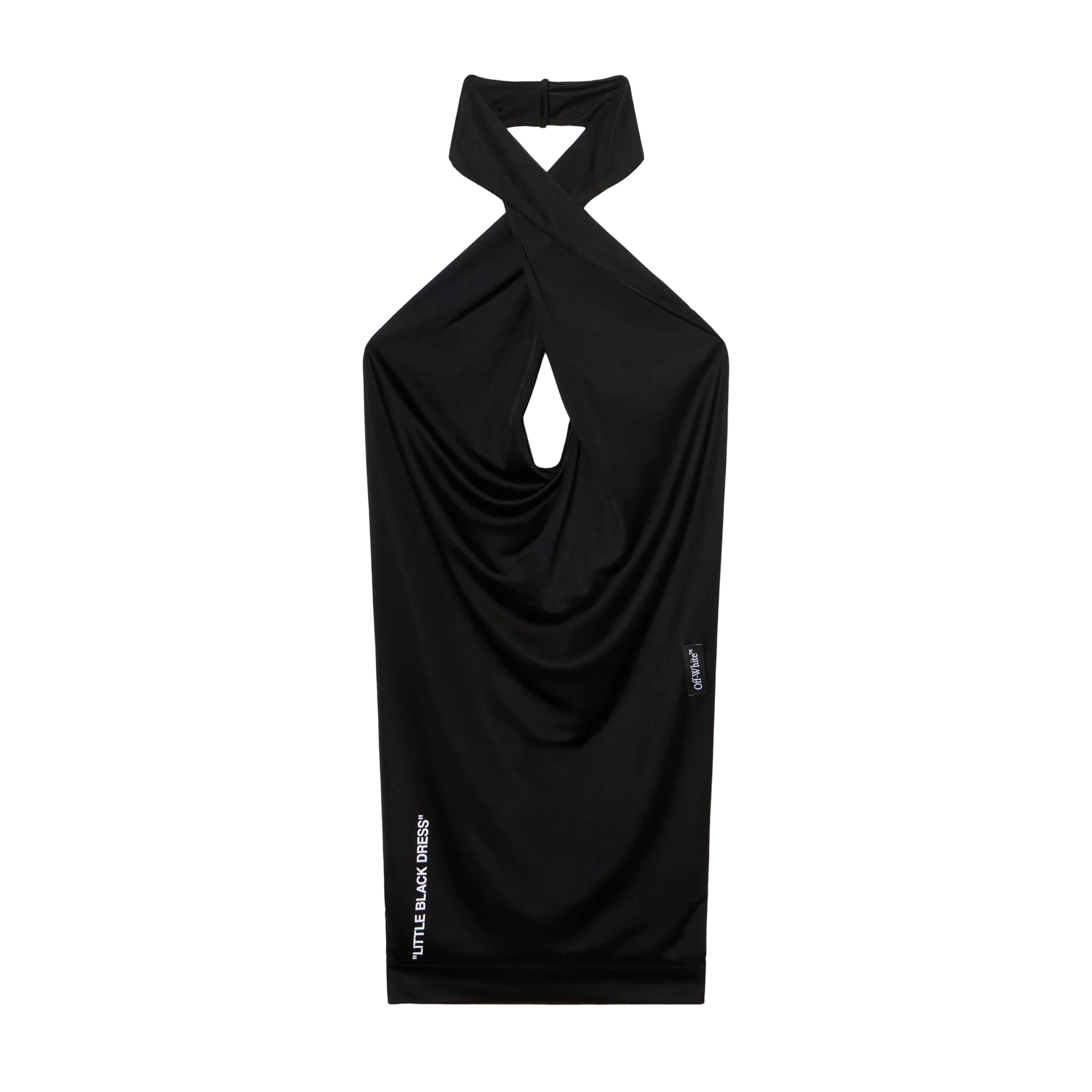 Vestido Negro Off-White Fluid Jer