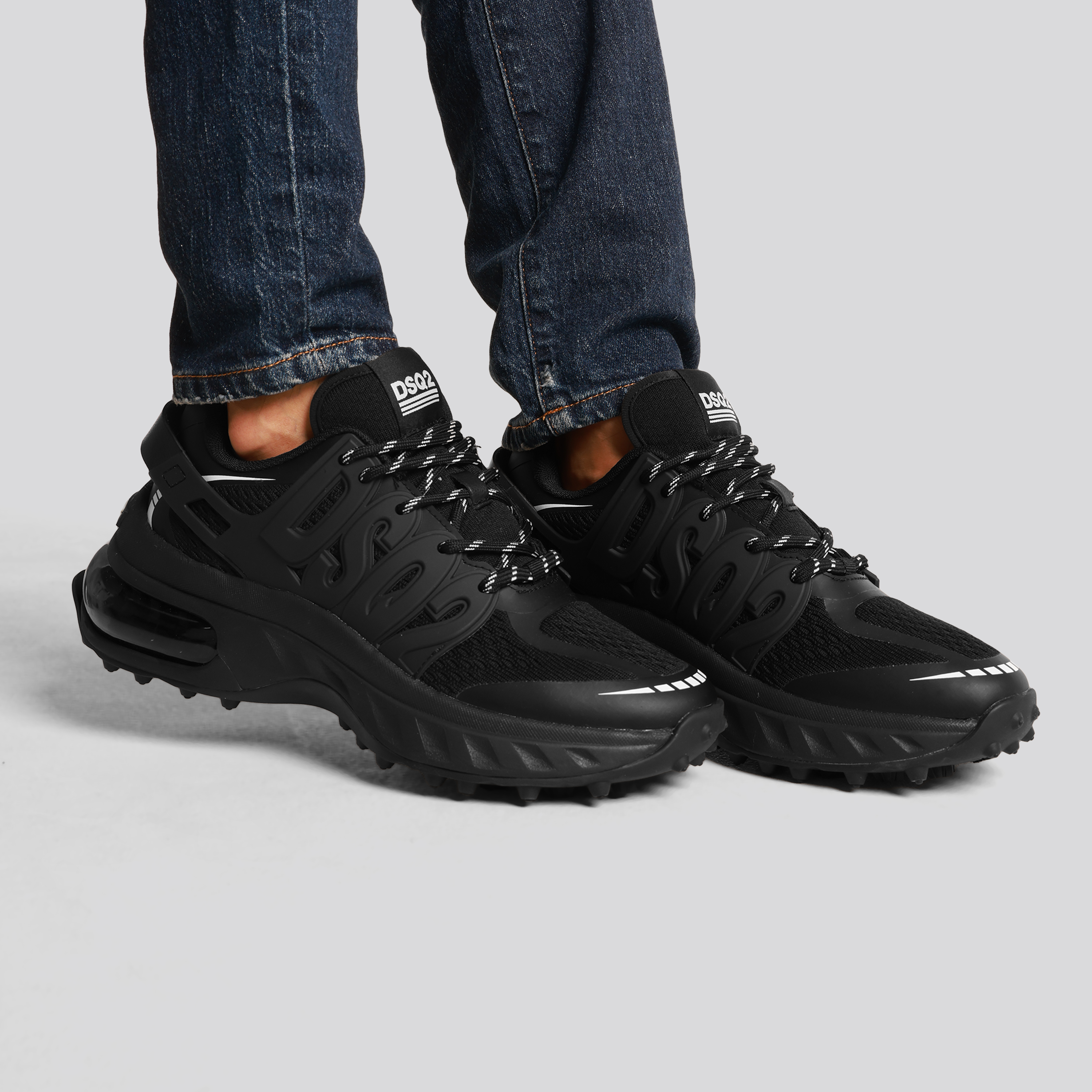 Sneakers Negros Dsquared2 Panelled