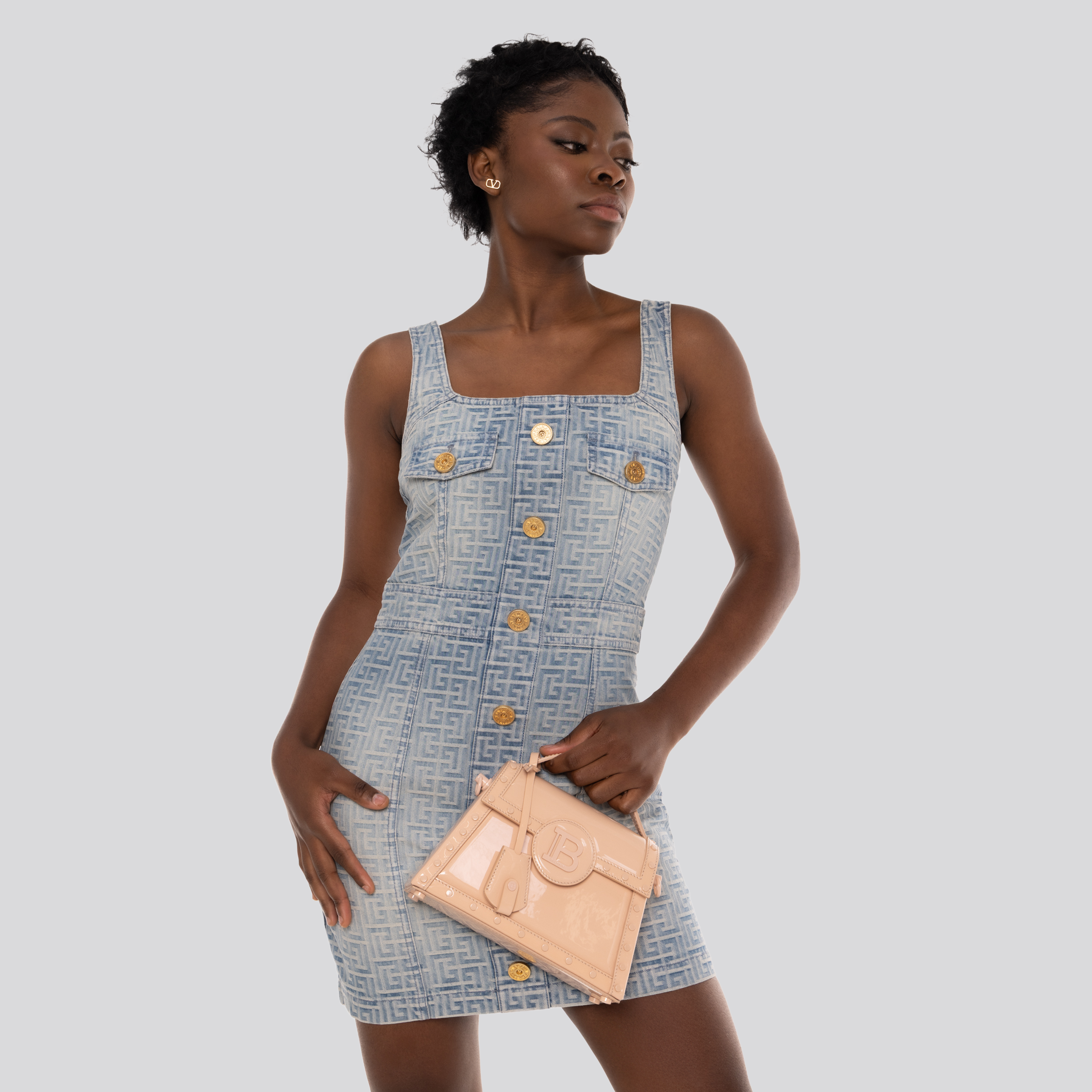 Cartera Beige Balmain B-Buzz Dynasty