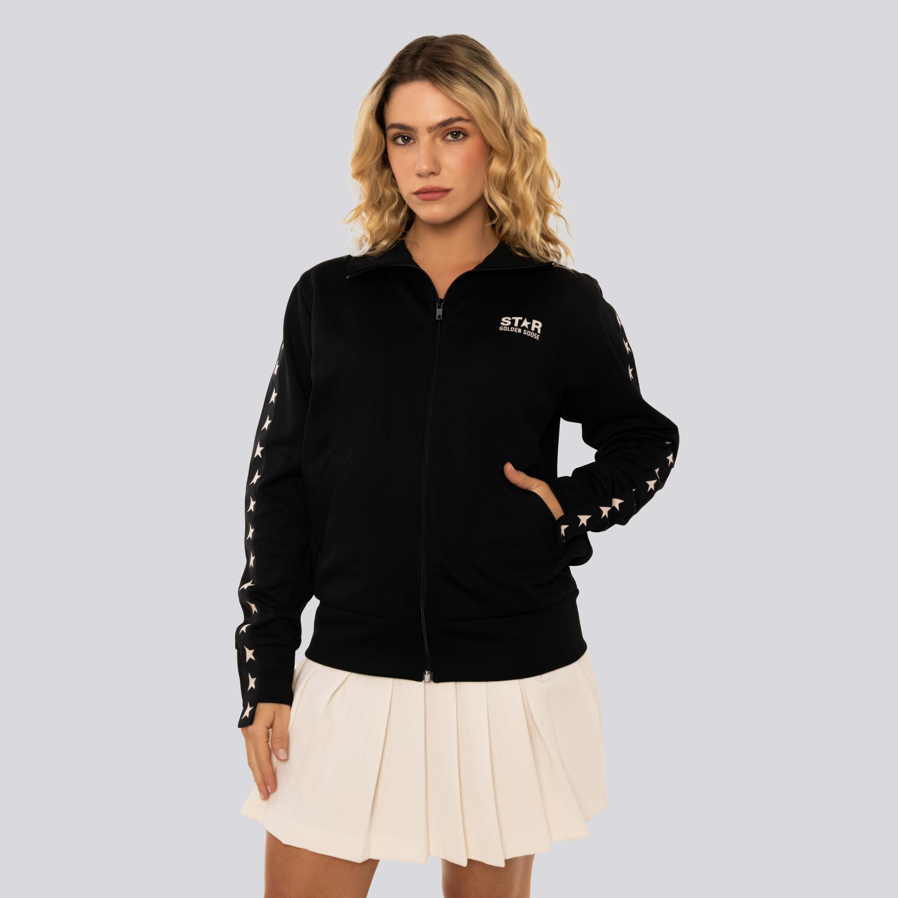 Chaqueta Negra Golden Goose Stars