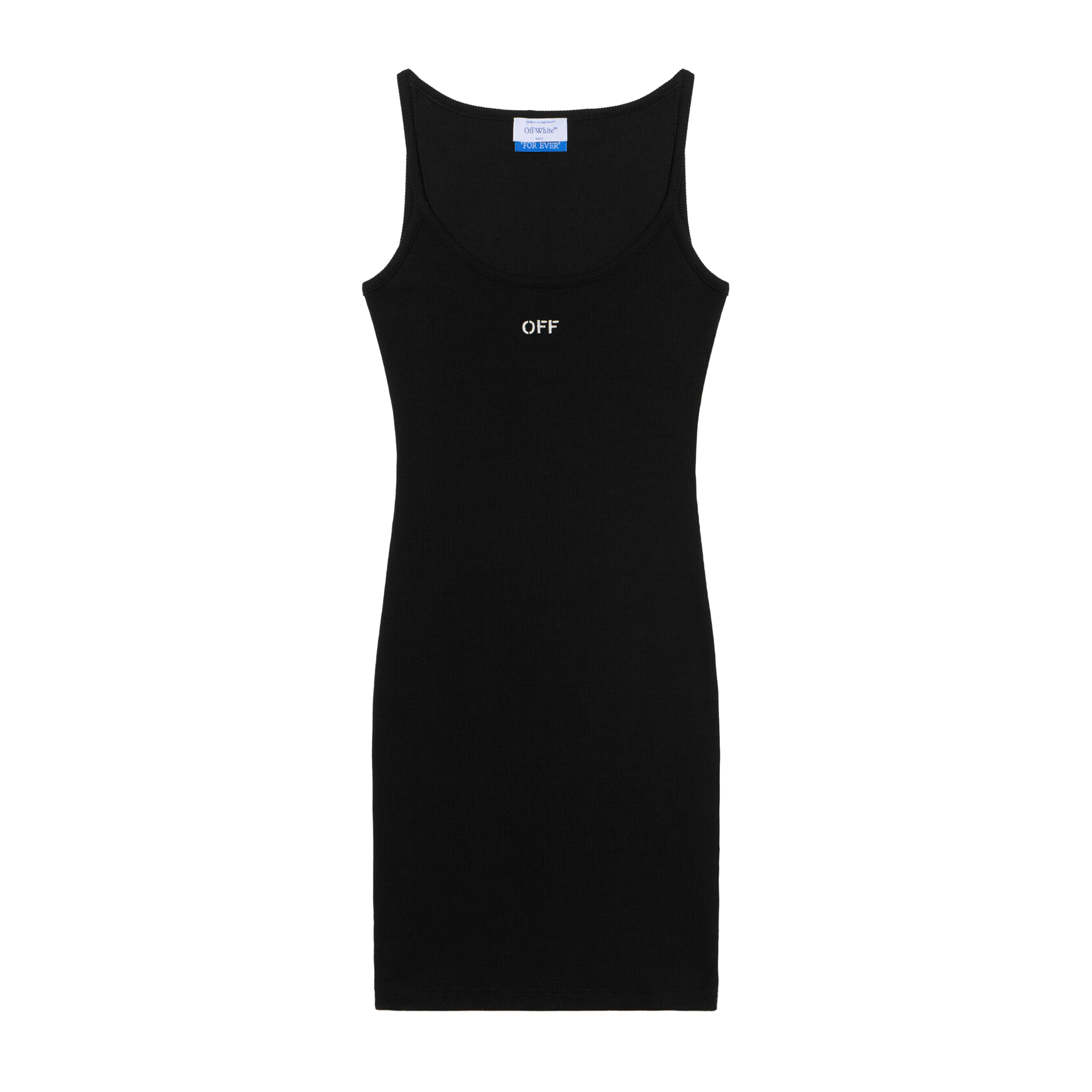 Vestido Negro Off-White Rib Off