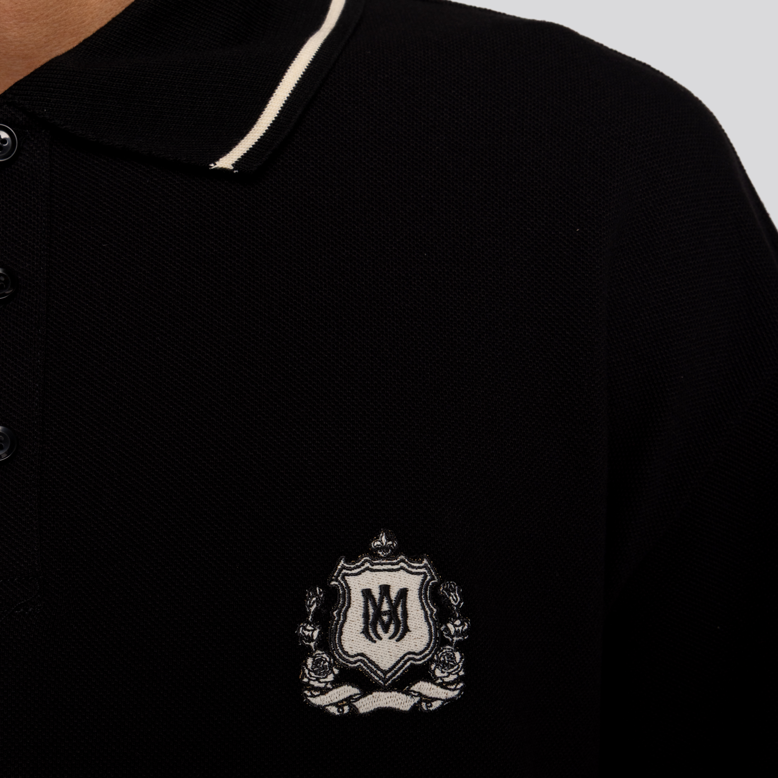 Camiseta Tipo Polo Negra AMIRI MA Crest
