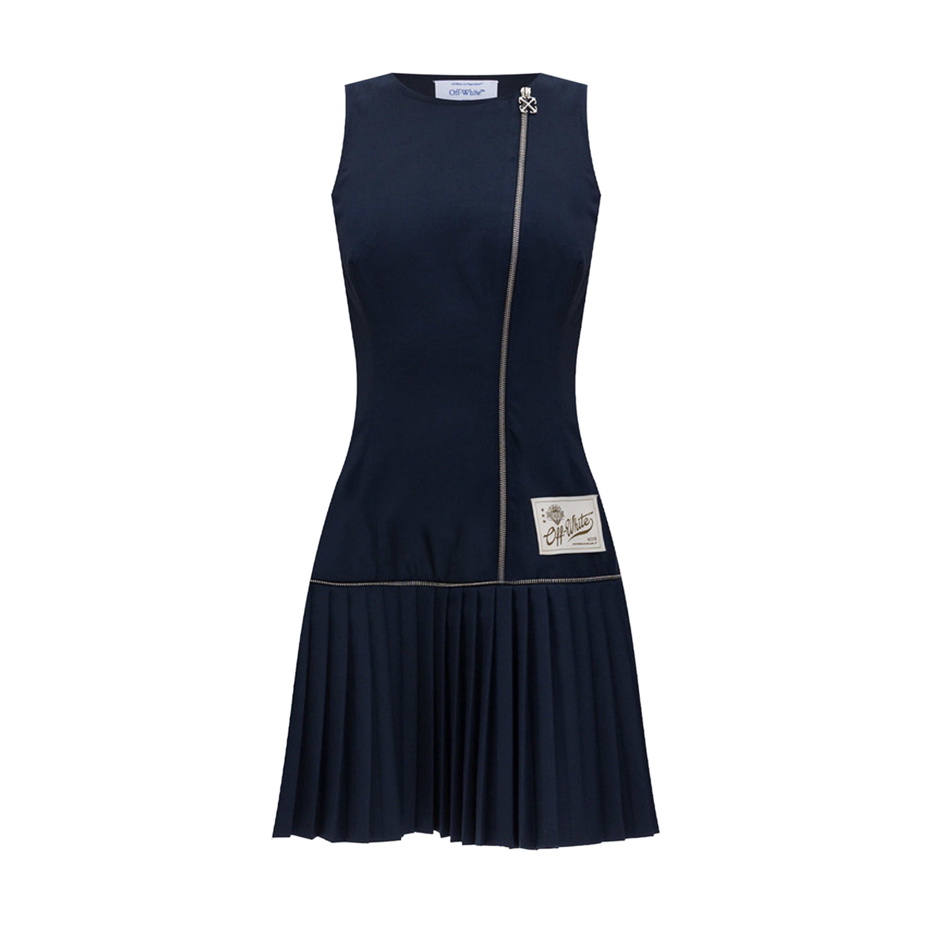 Vestido Azul Off-White Label Pleated