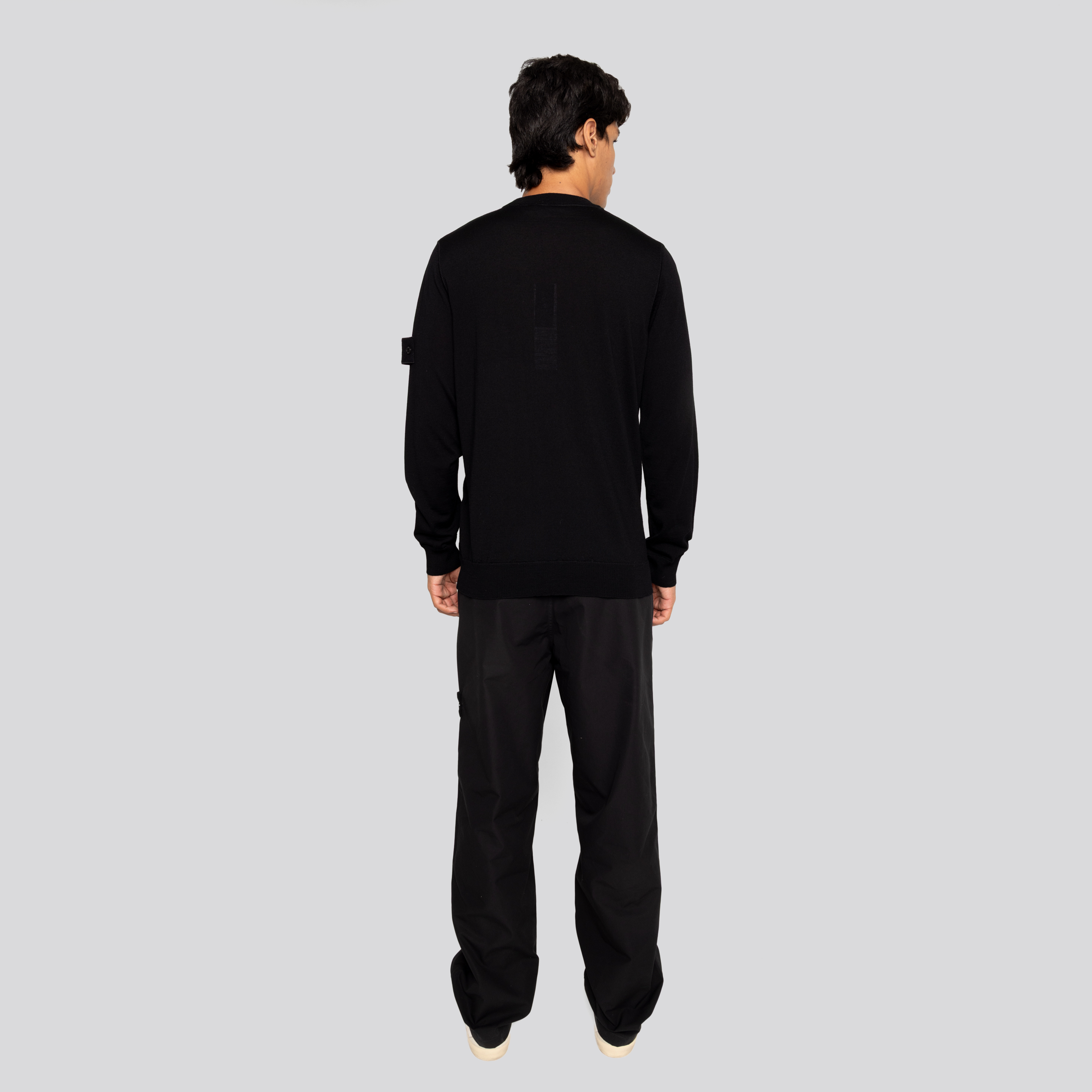 Pantalón Negro Stone Island Side Pocket Ghost
