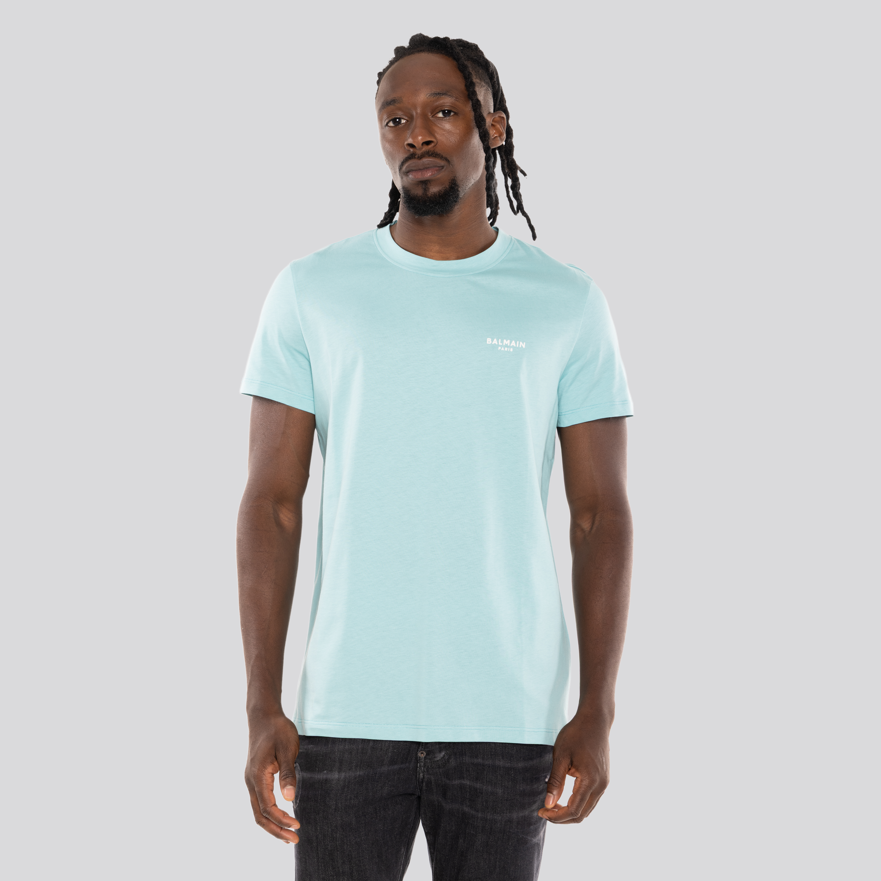Camiseta Menta Balmain Logo