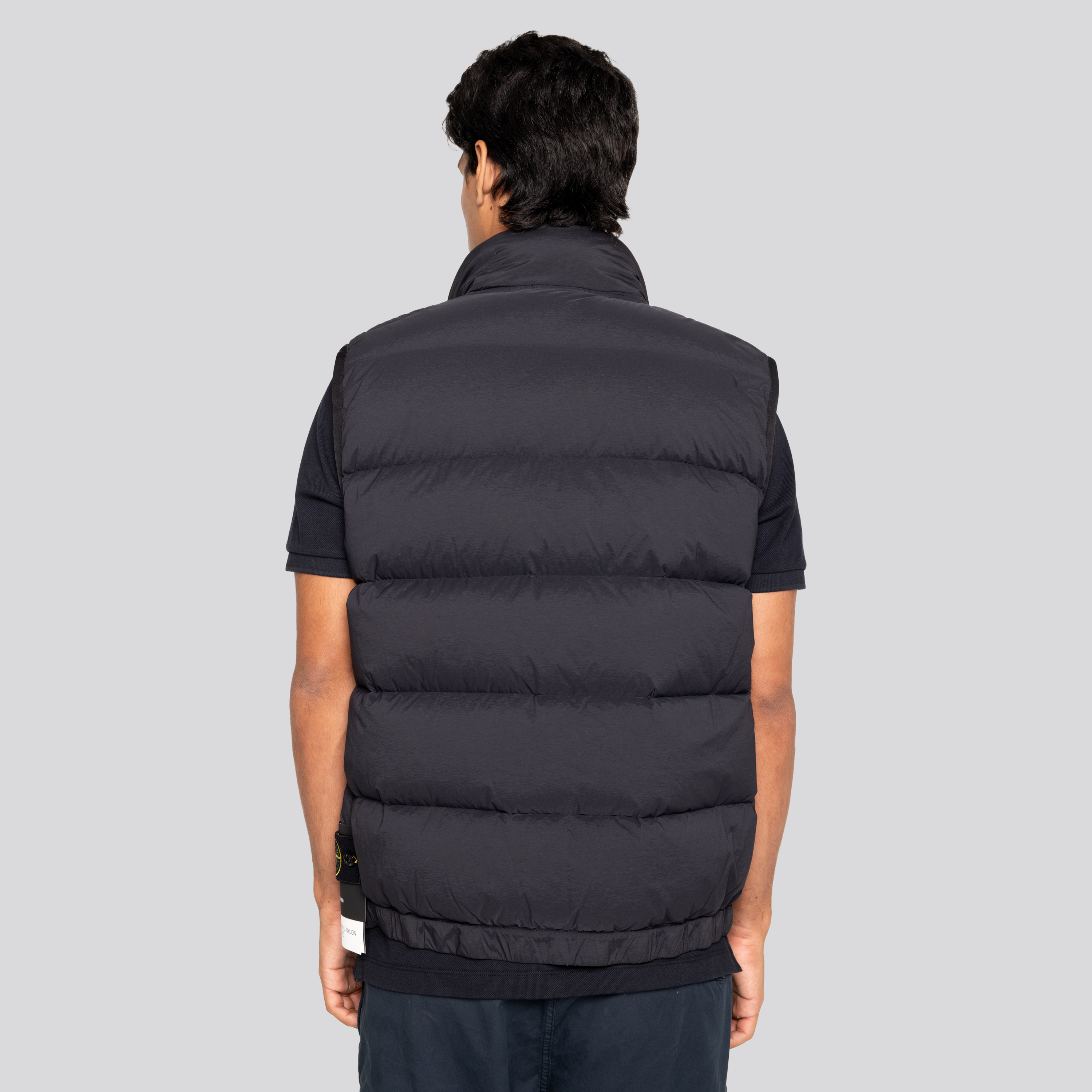 Chaleco Negro Stone Island Piuma
