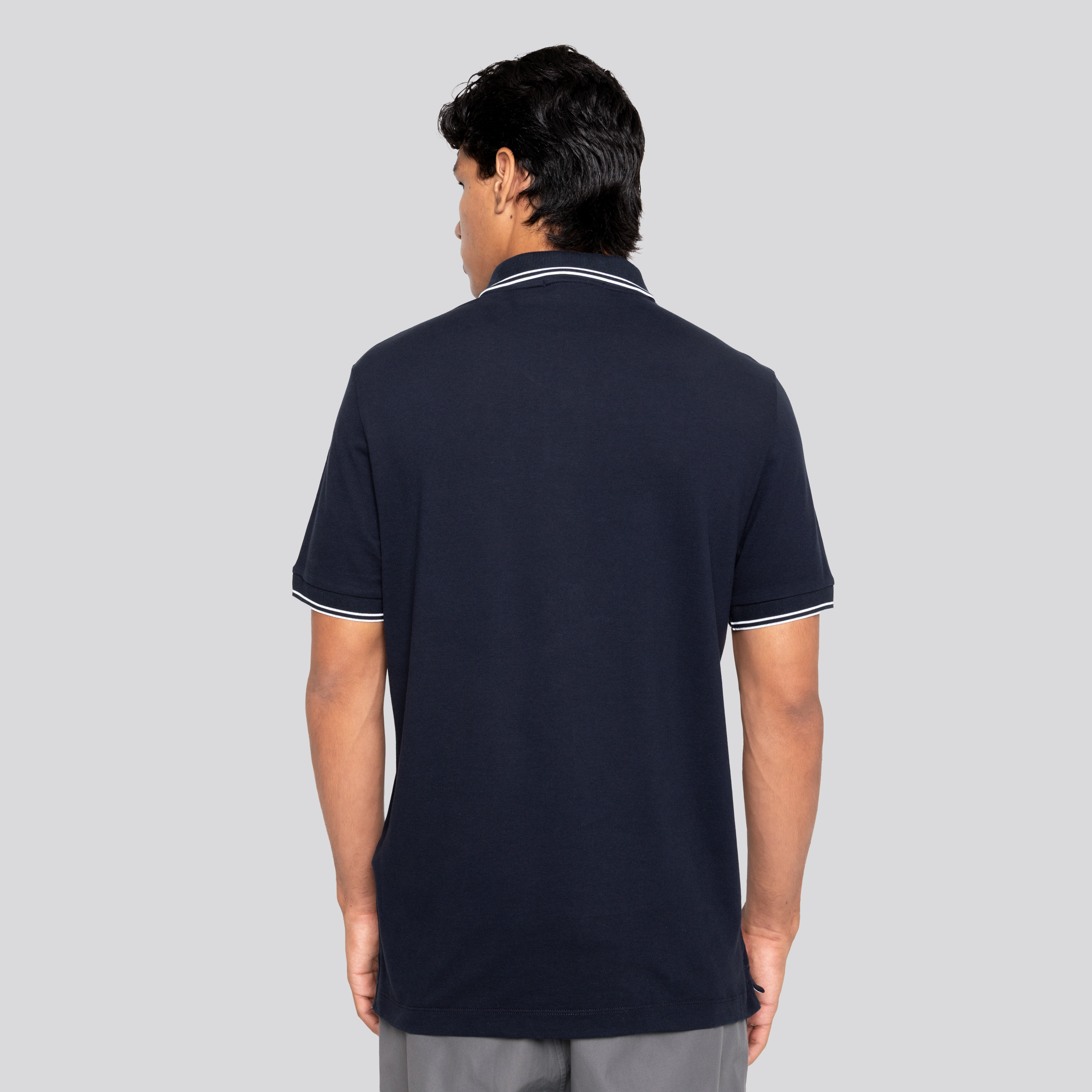 Camiseta Tipo Polo Azul Stone Island Compass