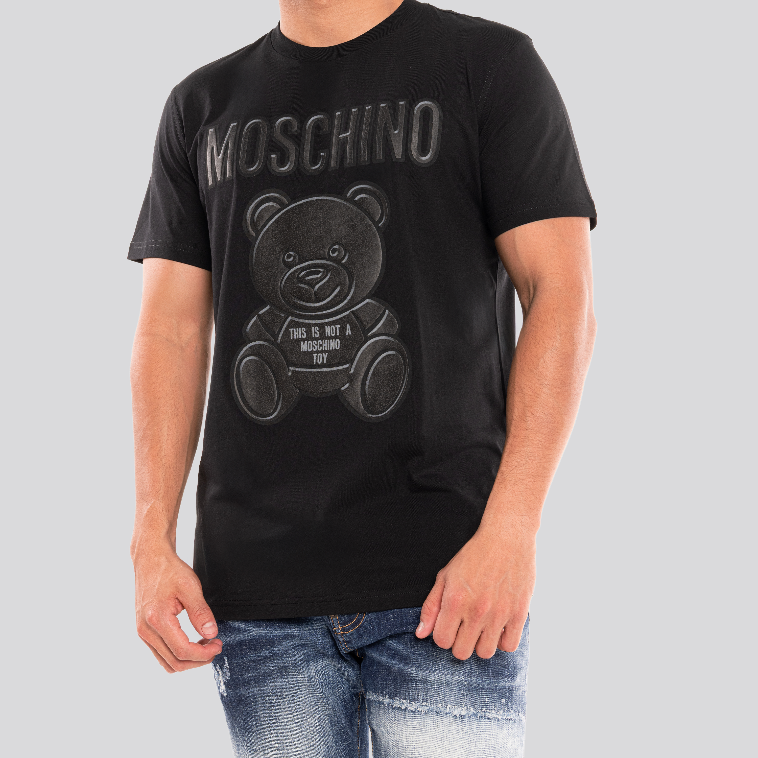 Camiseta Negra Moschino Big Teddy