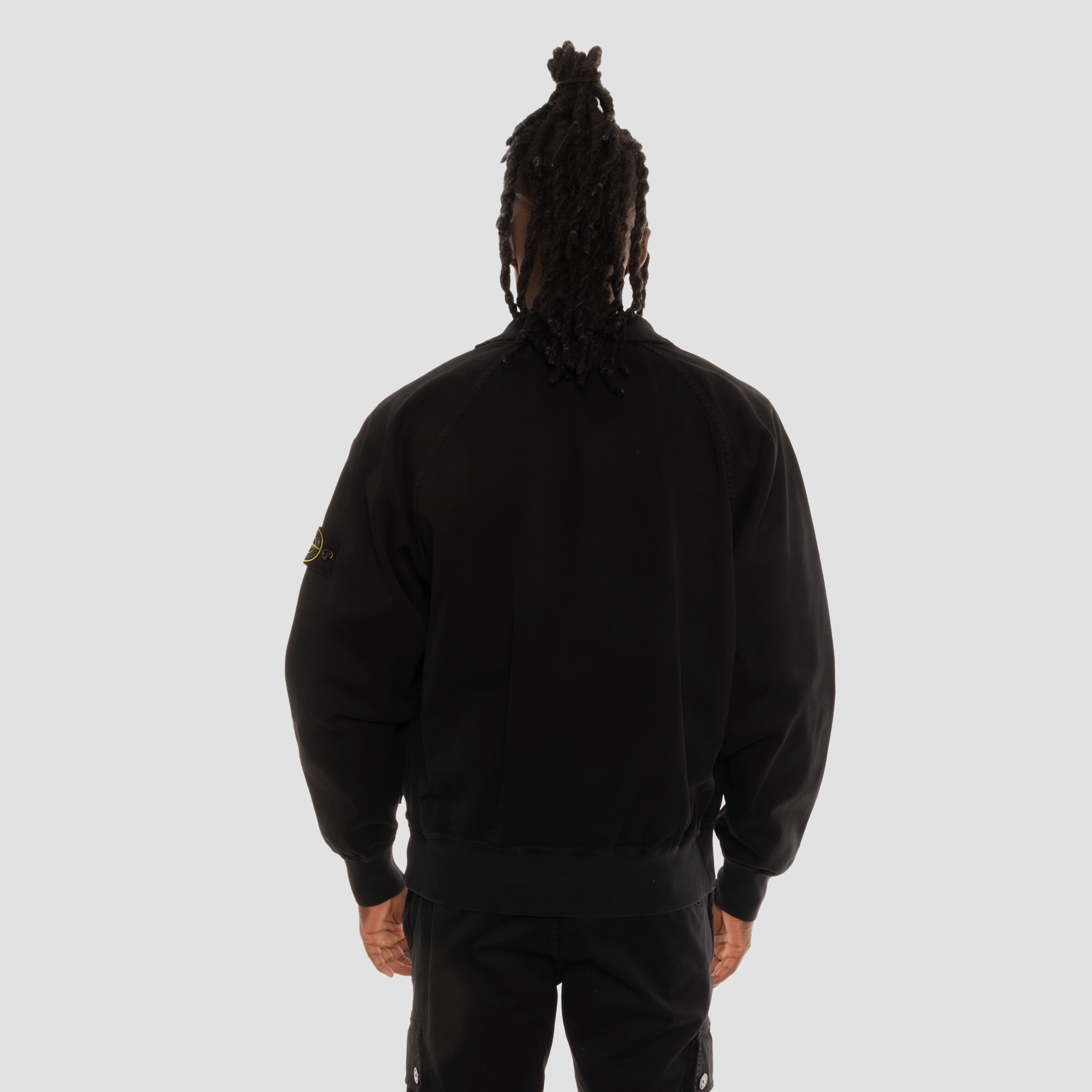 Chaqueta Negra Stone Island Double Pocket