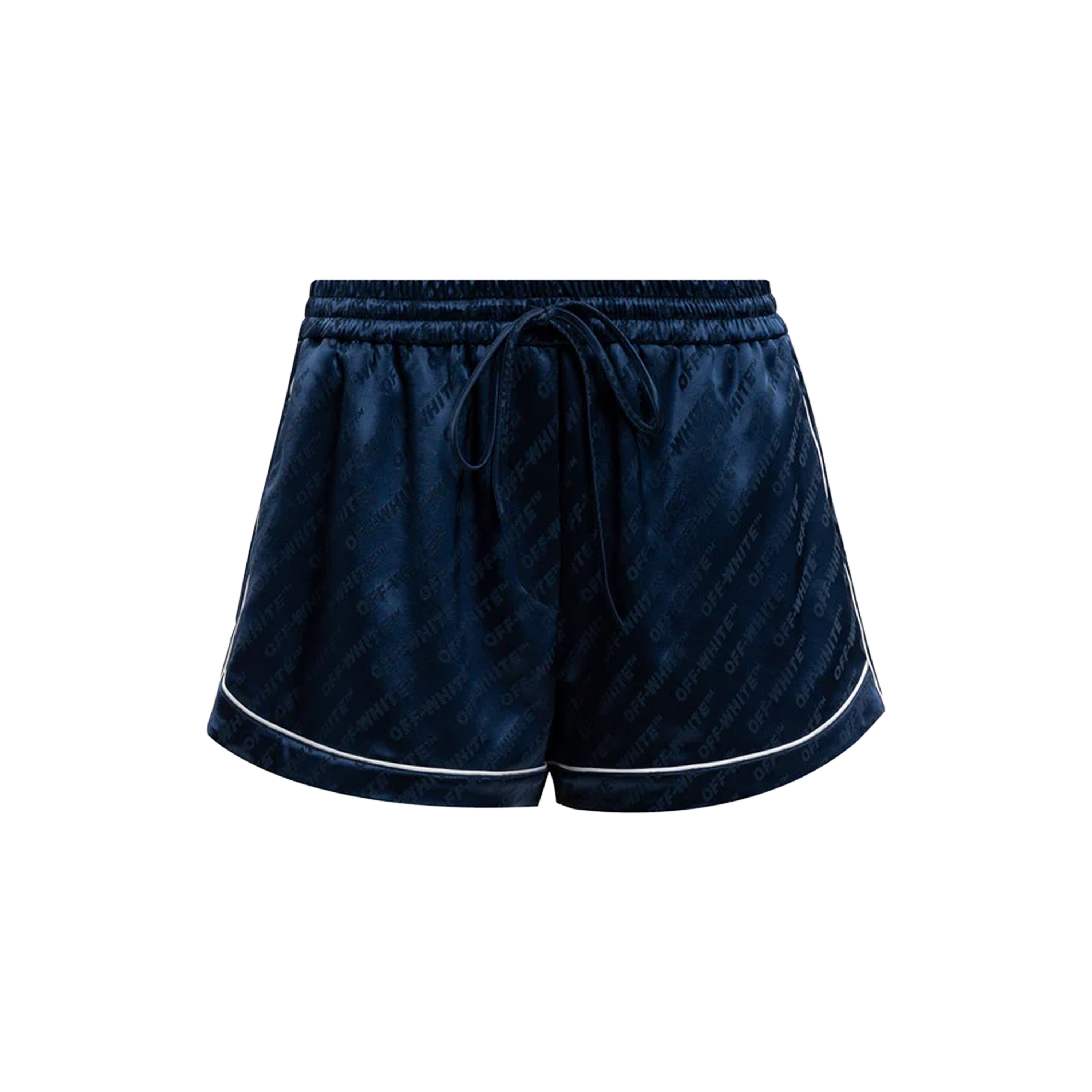 Short Azul Off-White Satin Off Monogram