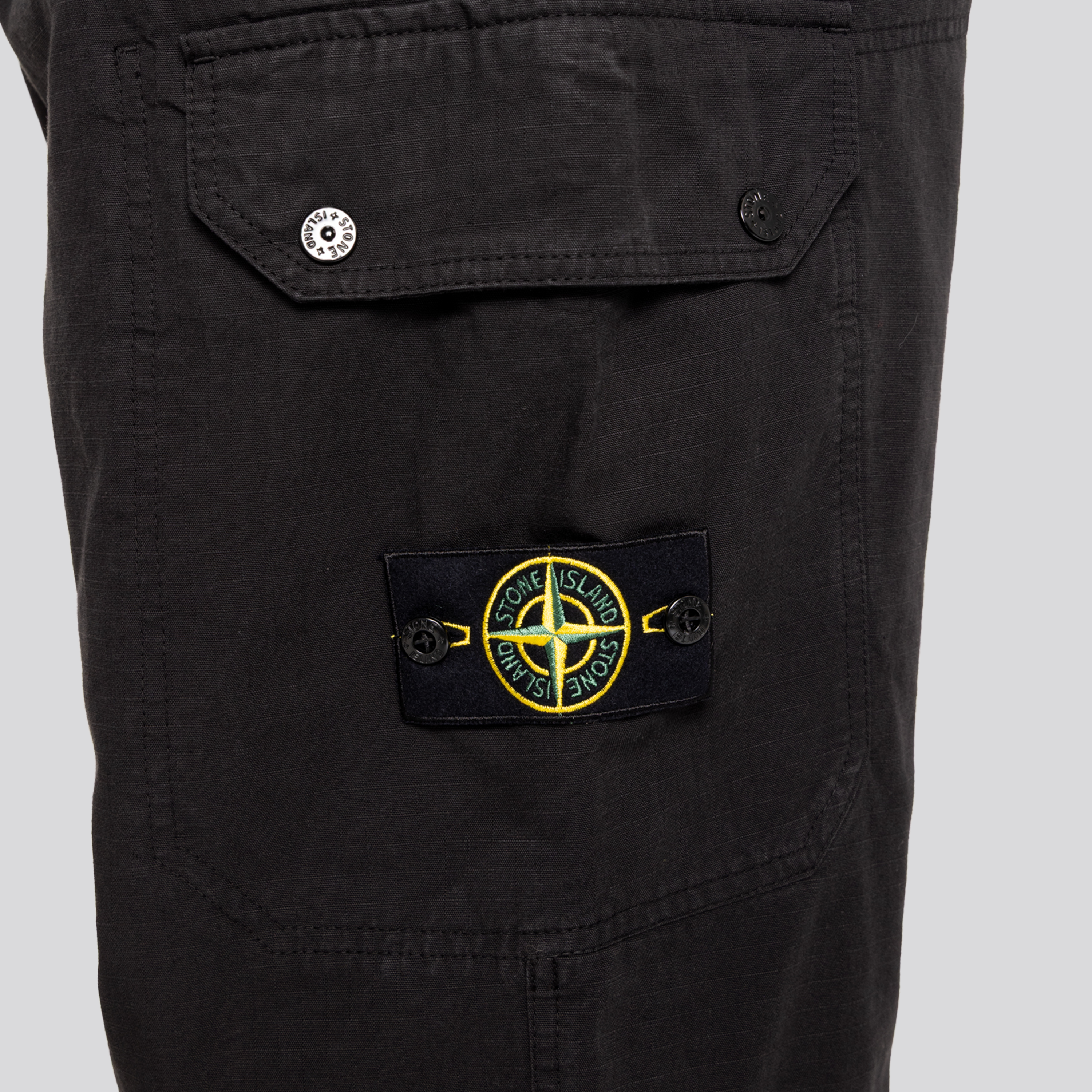 Pantalón Negro Stone Island Side Pocket