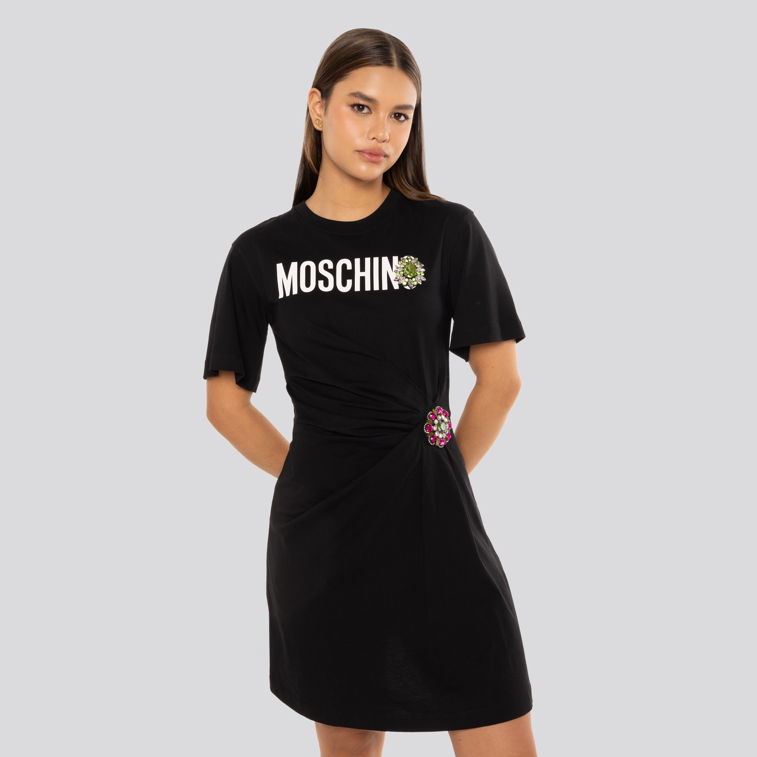 Vestido Negro Moschino Logo