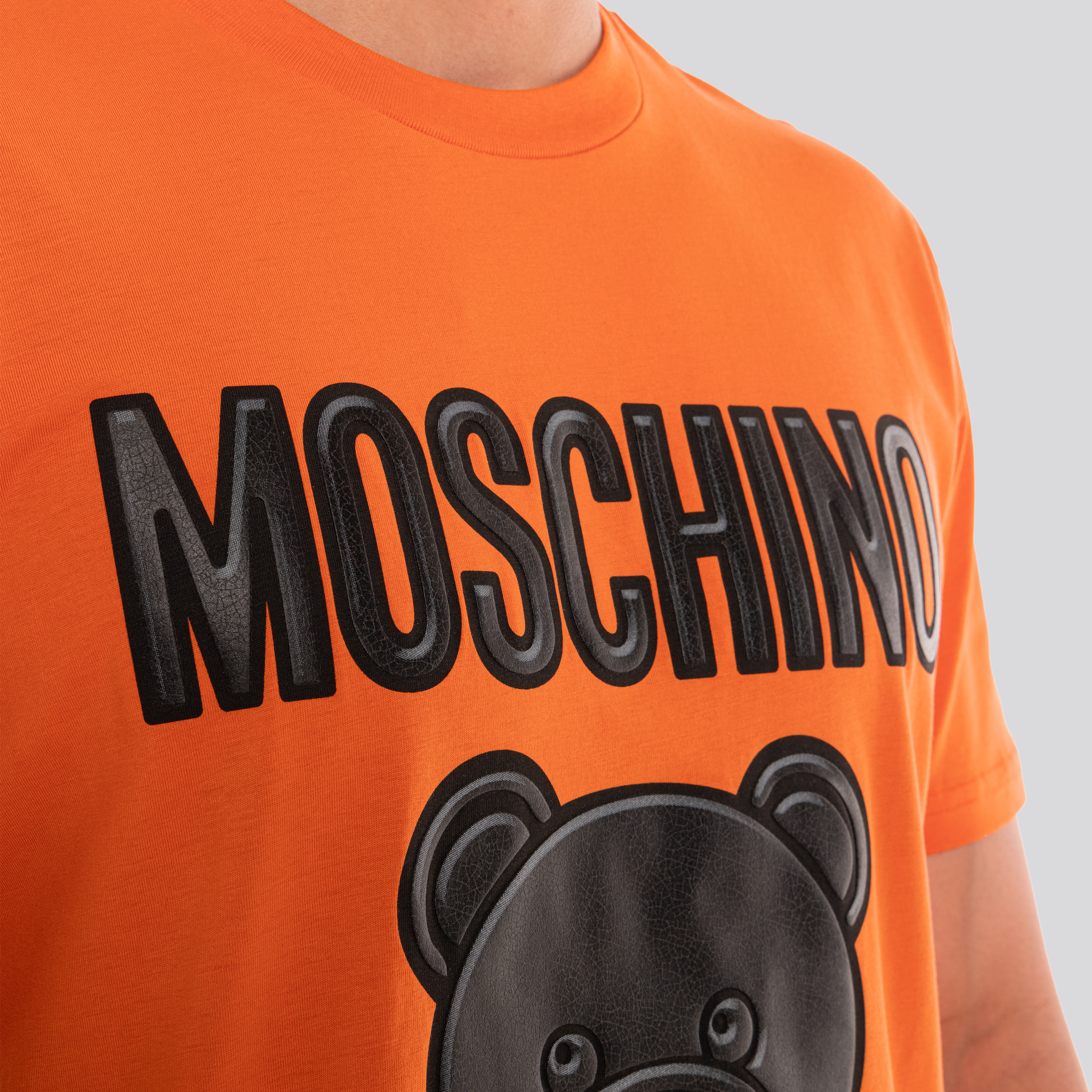 Camiseta Naranjado Moschino Big Teddy