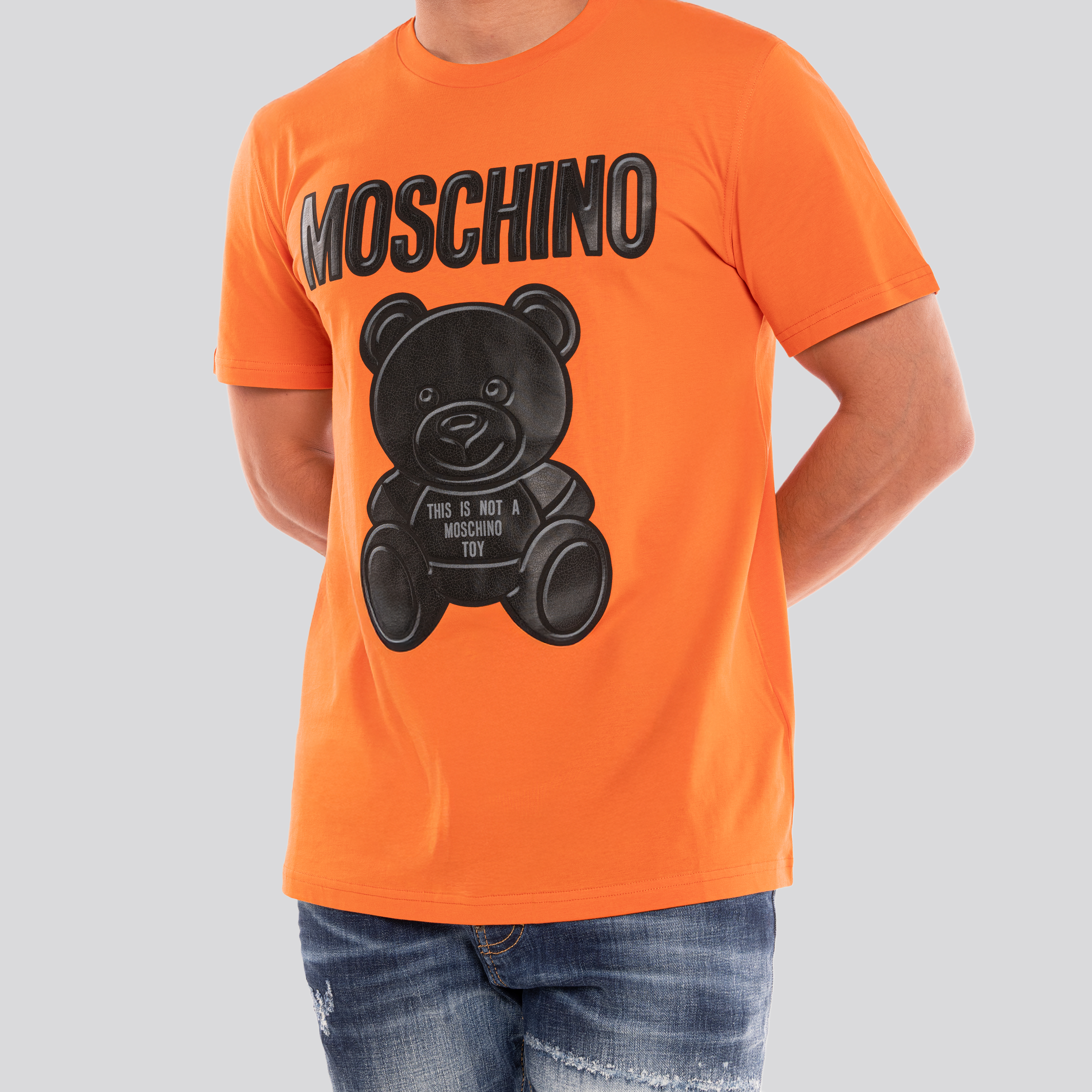 Camiseta Naranjado Moschino Big Teddy