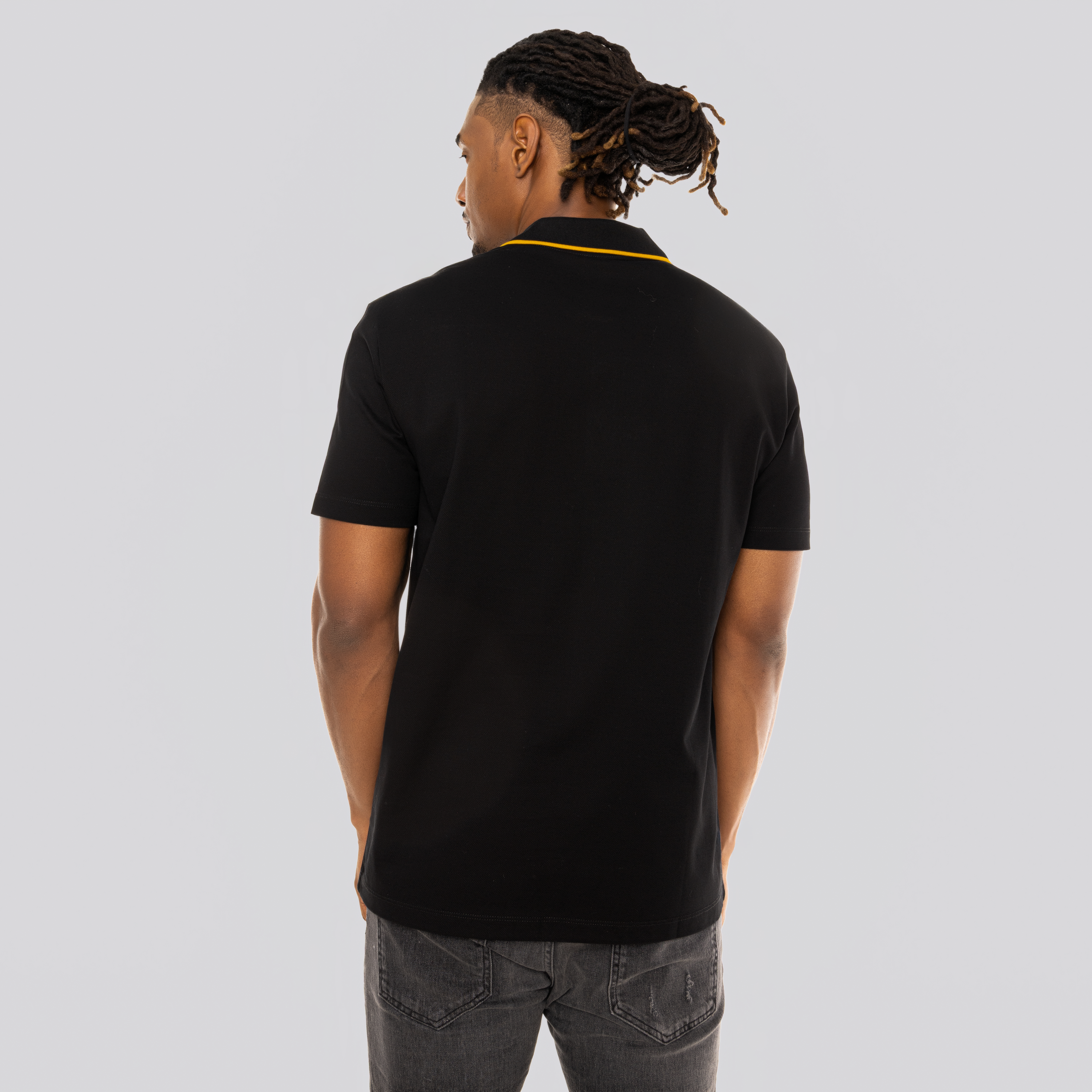 Camiseta Tipo Polo Negra Versace Crystal Medusa