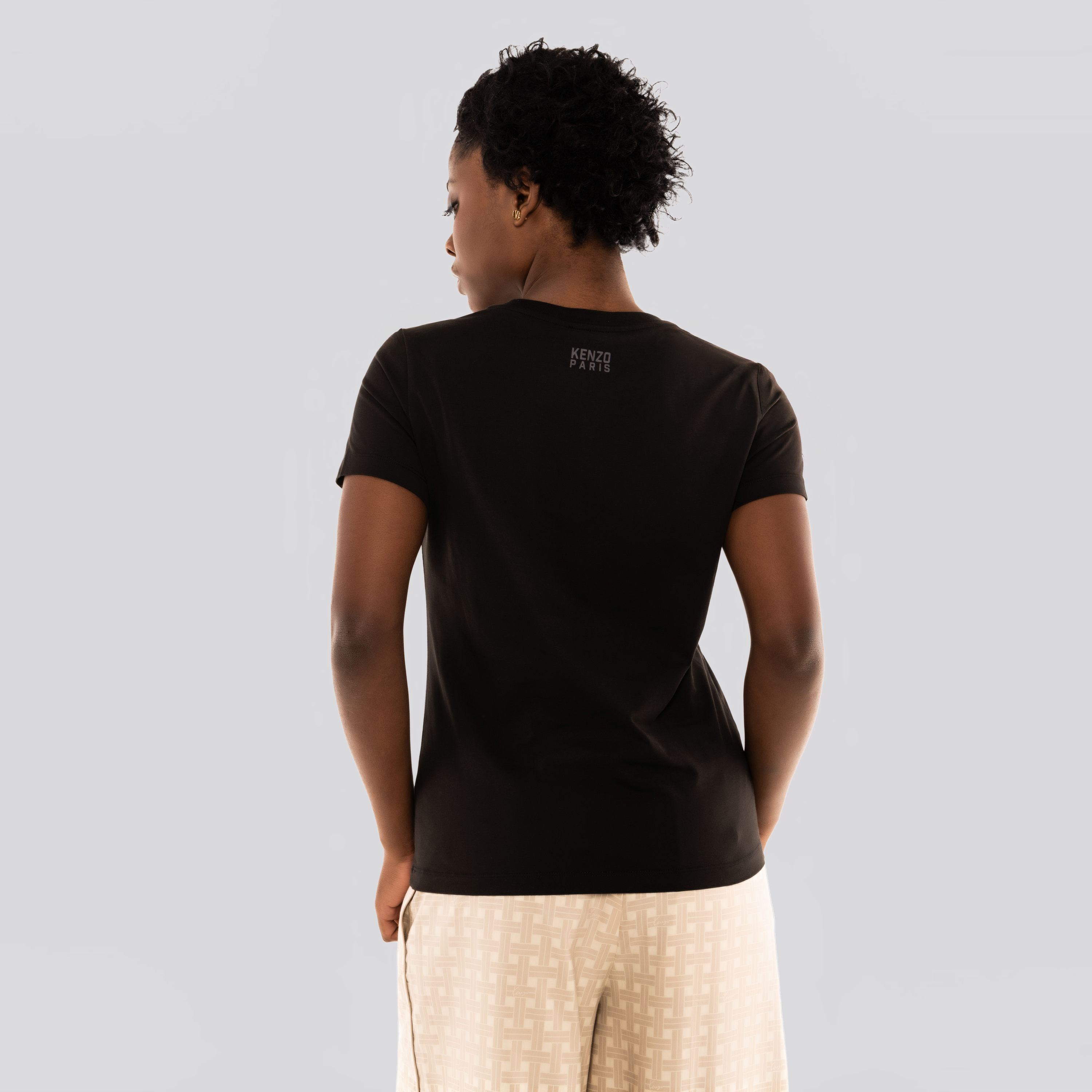 Camiseta Negra Kenzo Happy Tiger