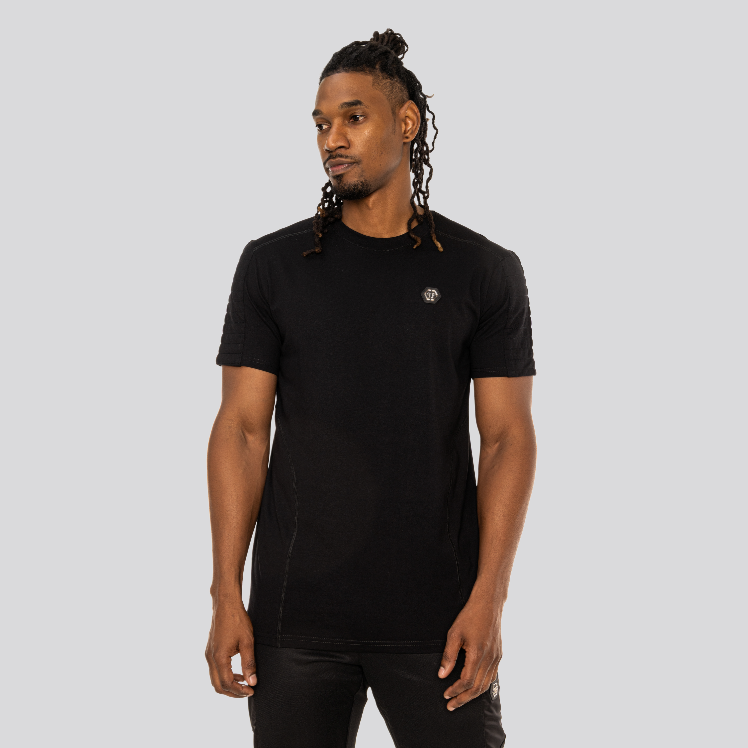 Camiseta Negra Philipp Plein Biker Cut