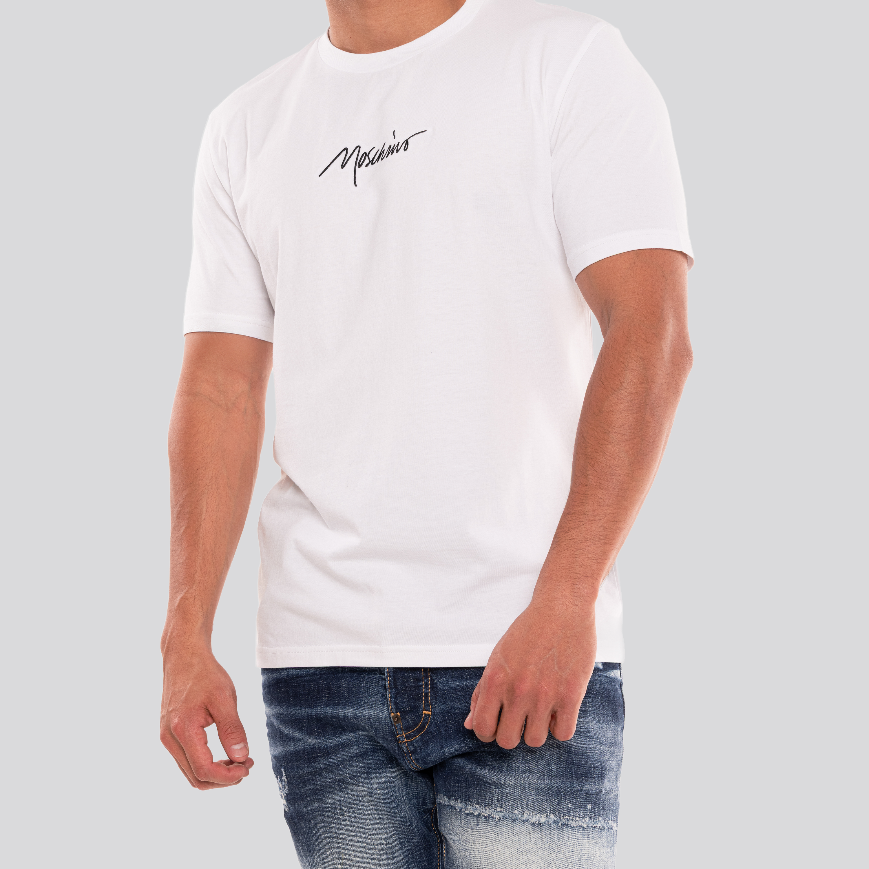 Camiseta Blanca Moschino Sign