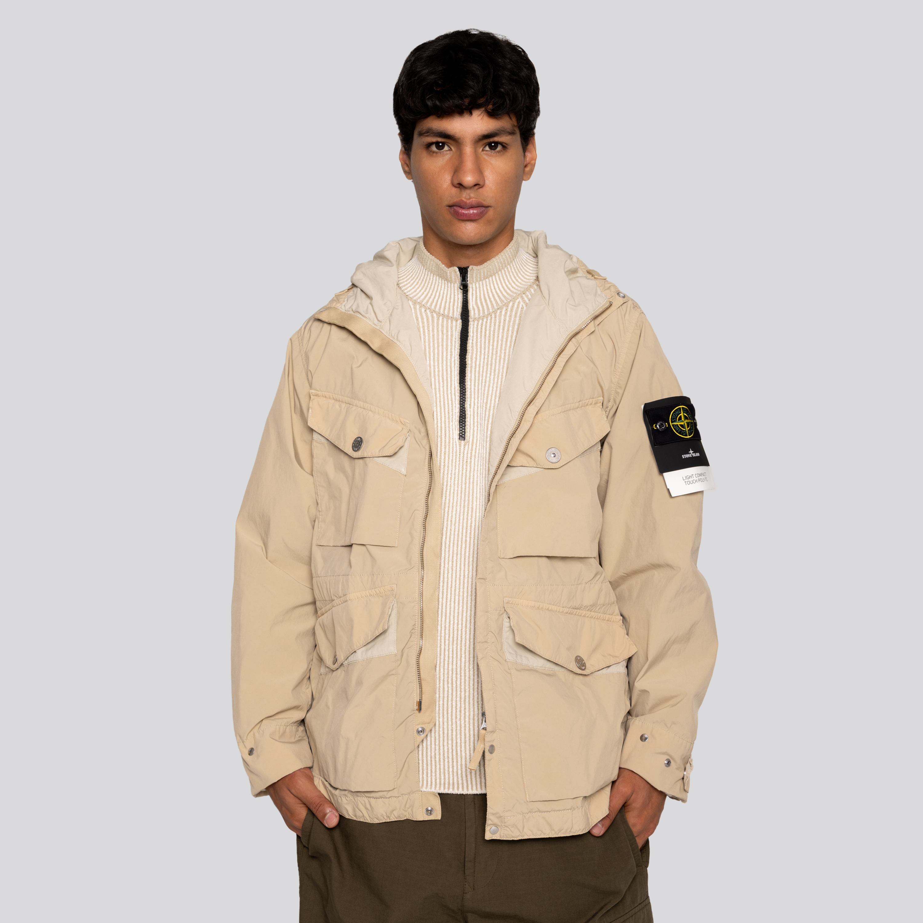 Chaqueta Beige Stone Island Multi Pockets