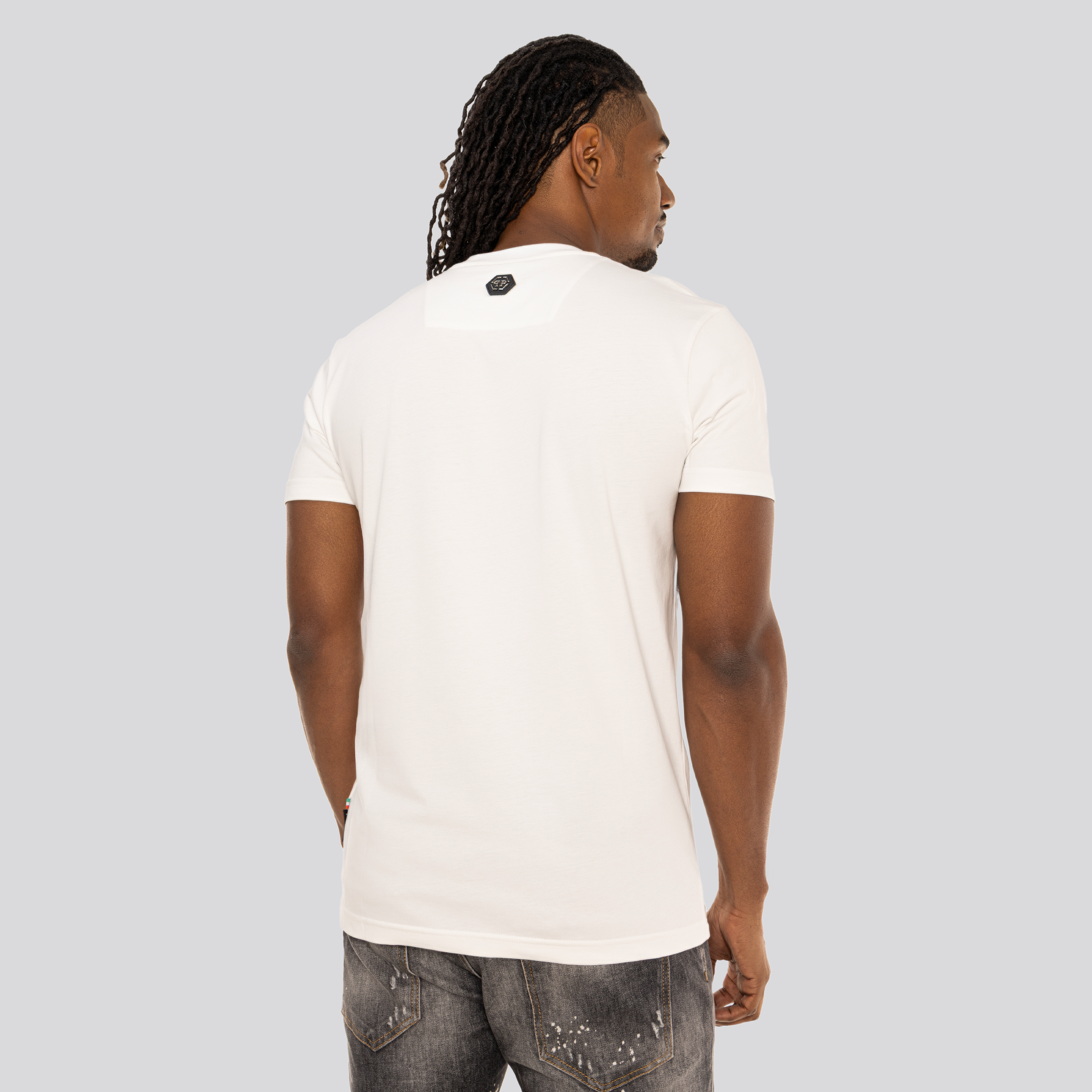 Camiseta Blanca Philipp Plein Blur Signature
