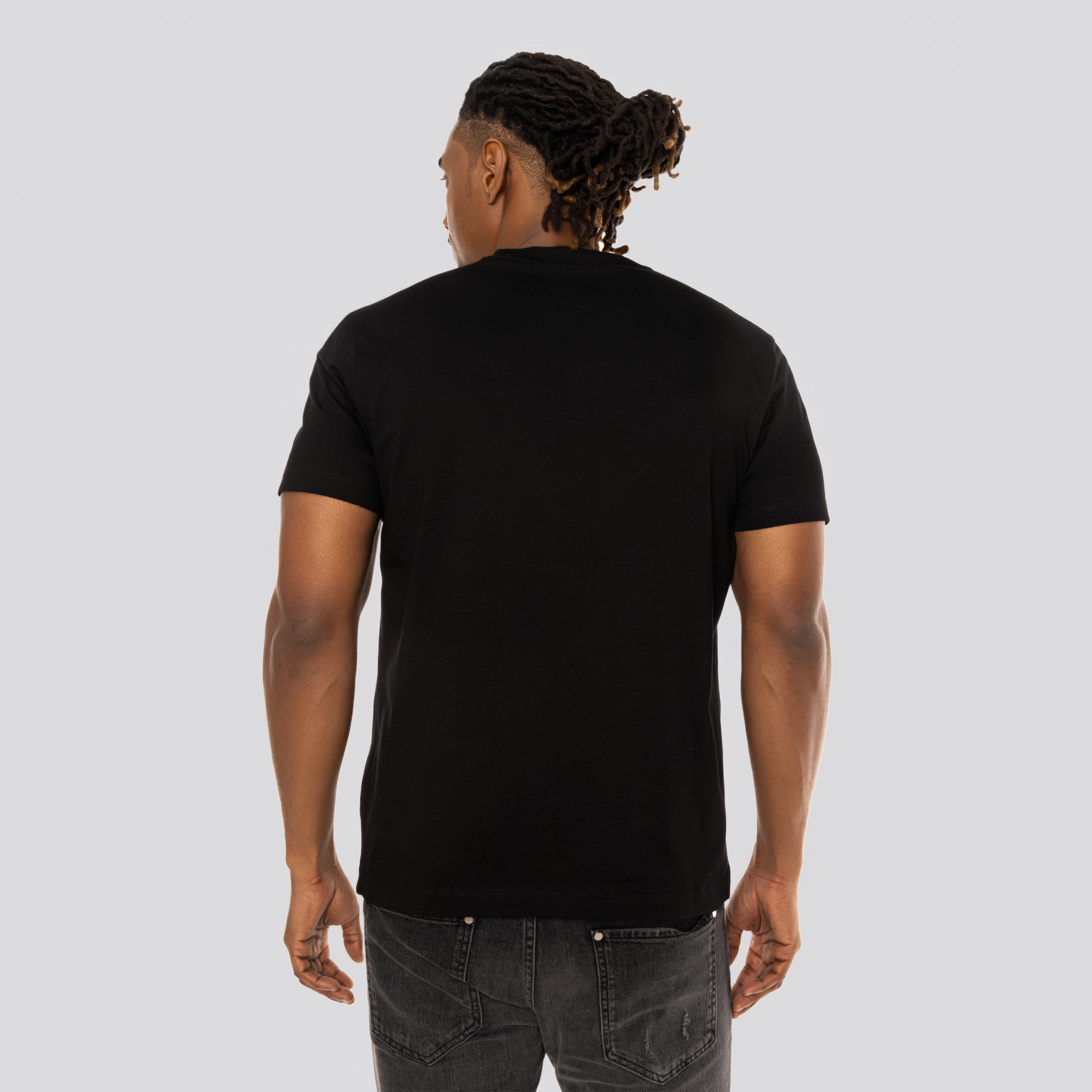 Camiseta Negra Versace Multicolor Medusa