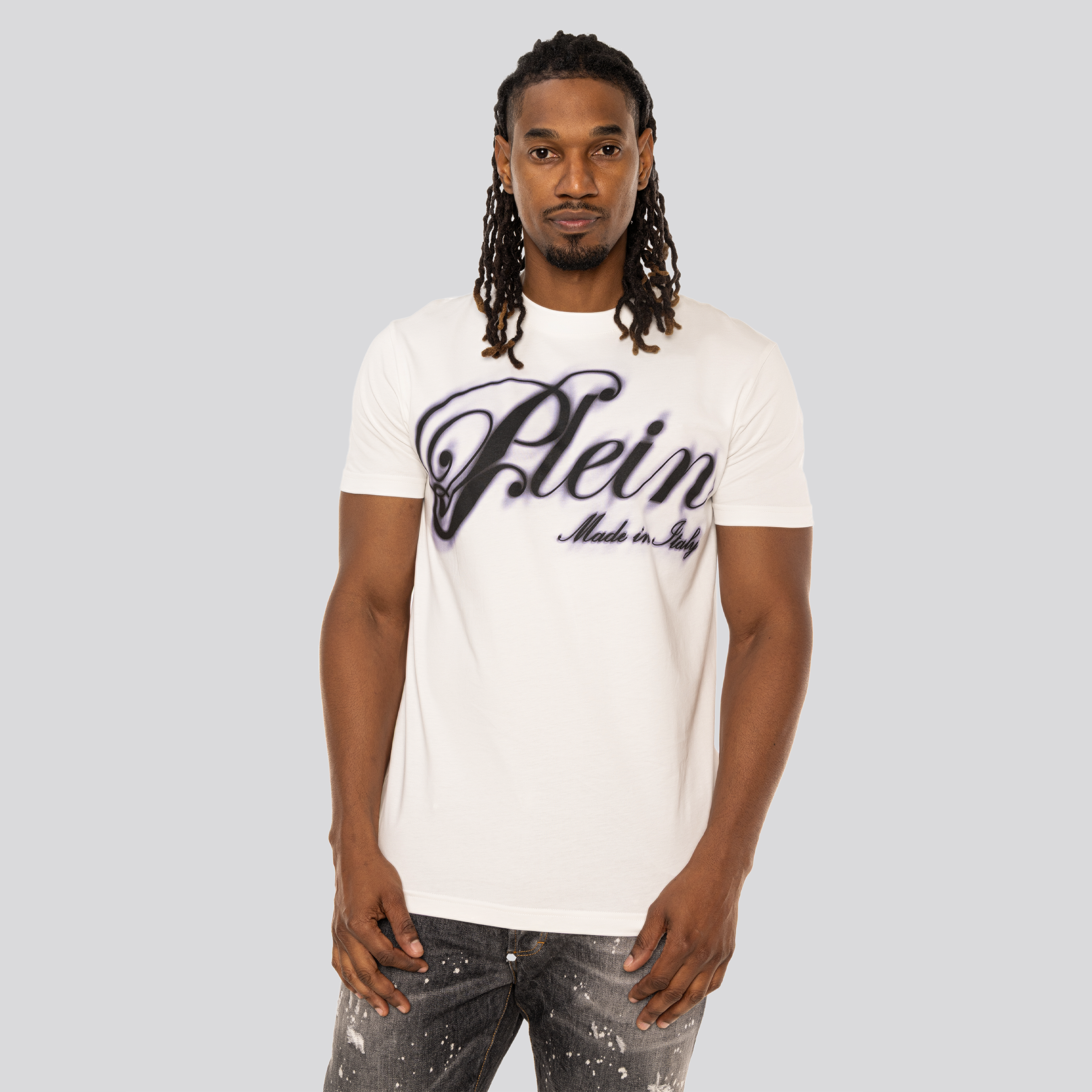Camiseta Blanca Philipp Plein Blur Signature