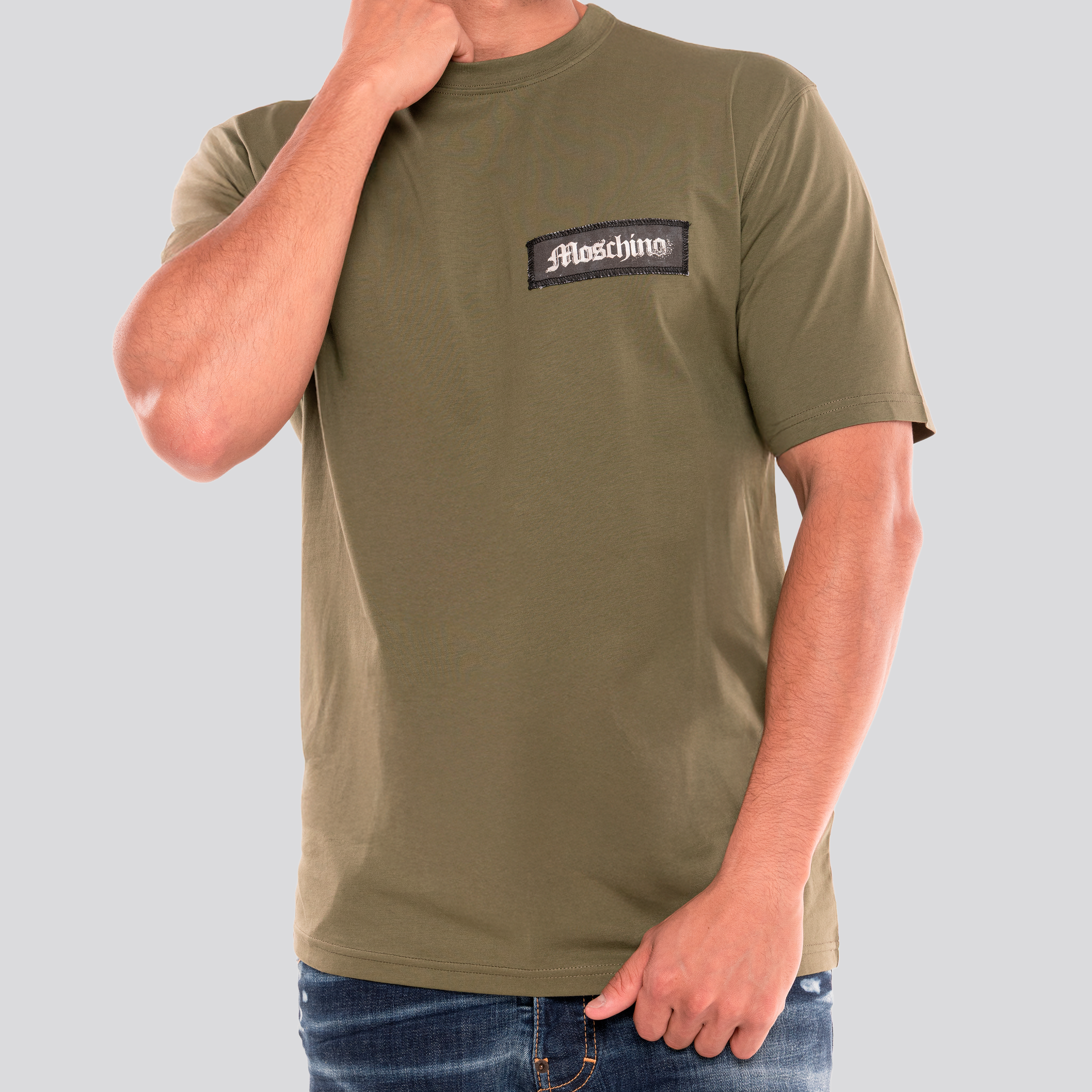 Camiseta Verde Moschino Chest Logo