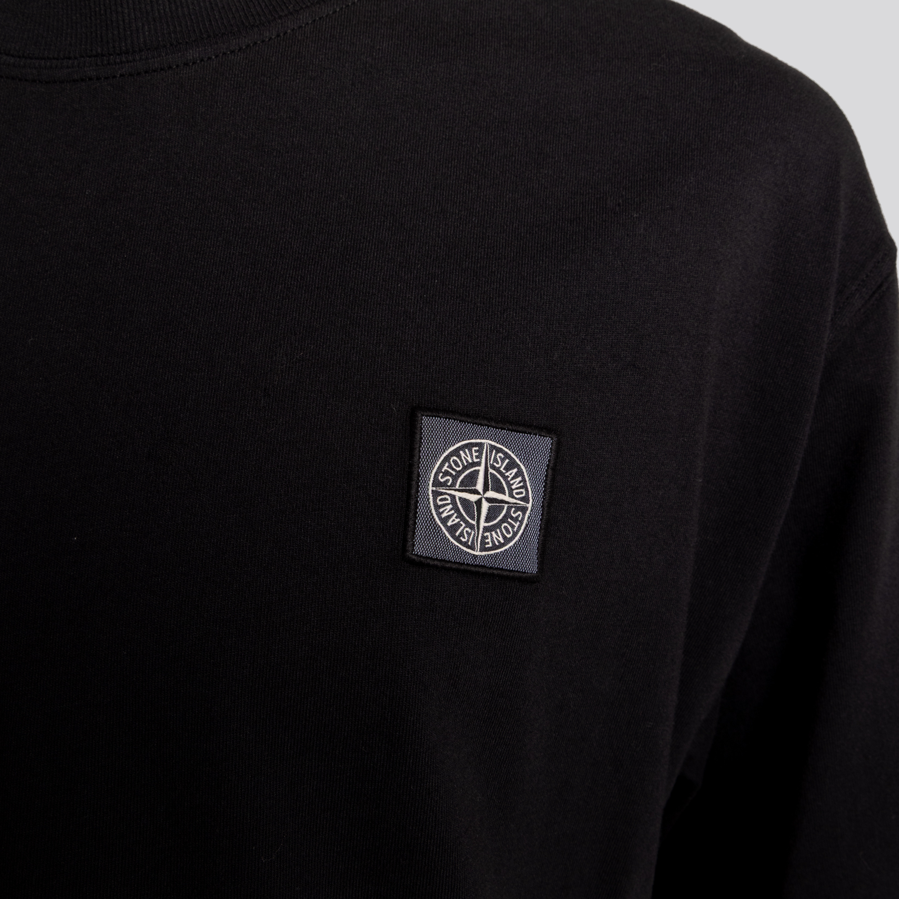 Camiseta Negra Stone Island Logo