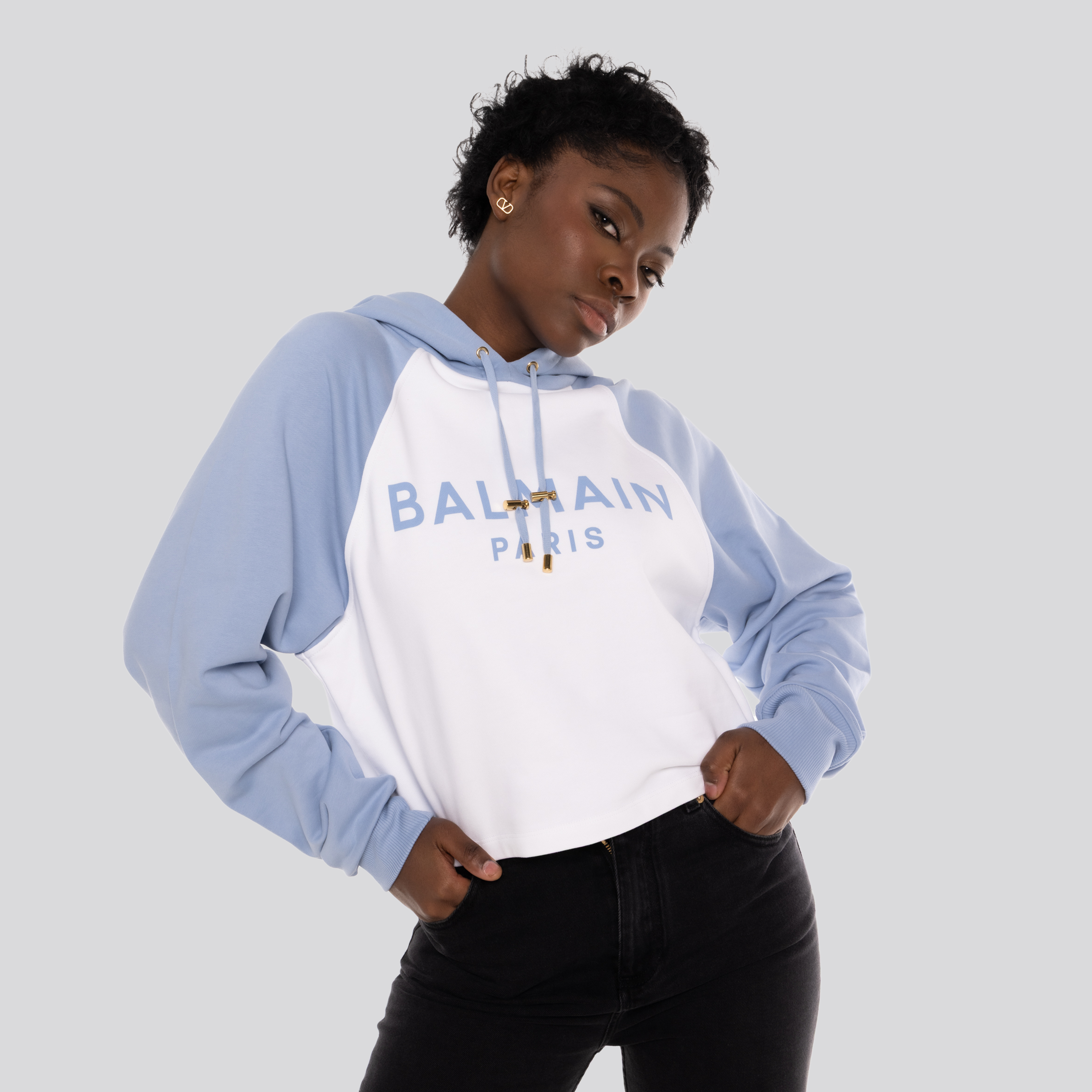 Buzo Blanco Balmain Paris Raglan