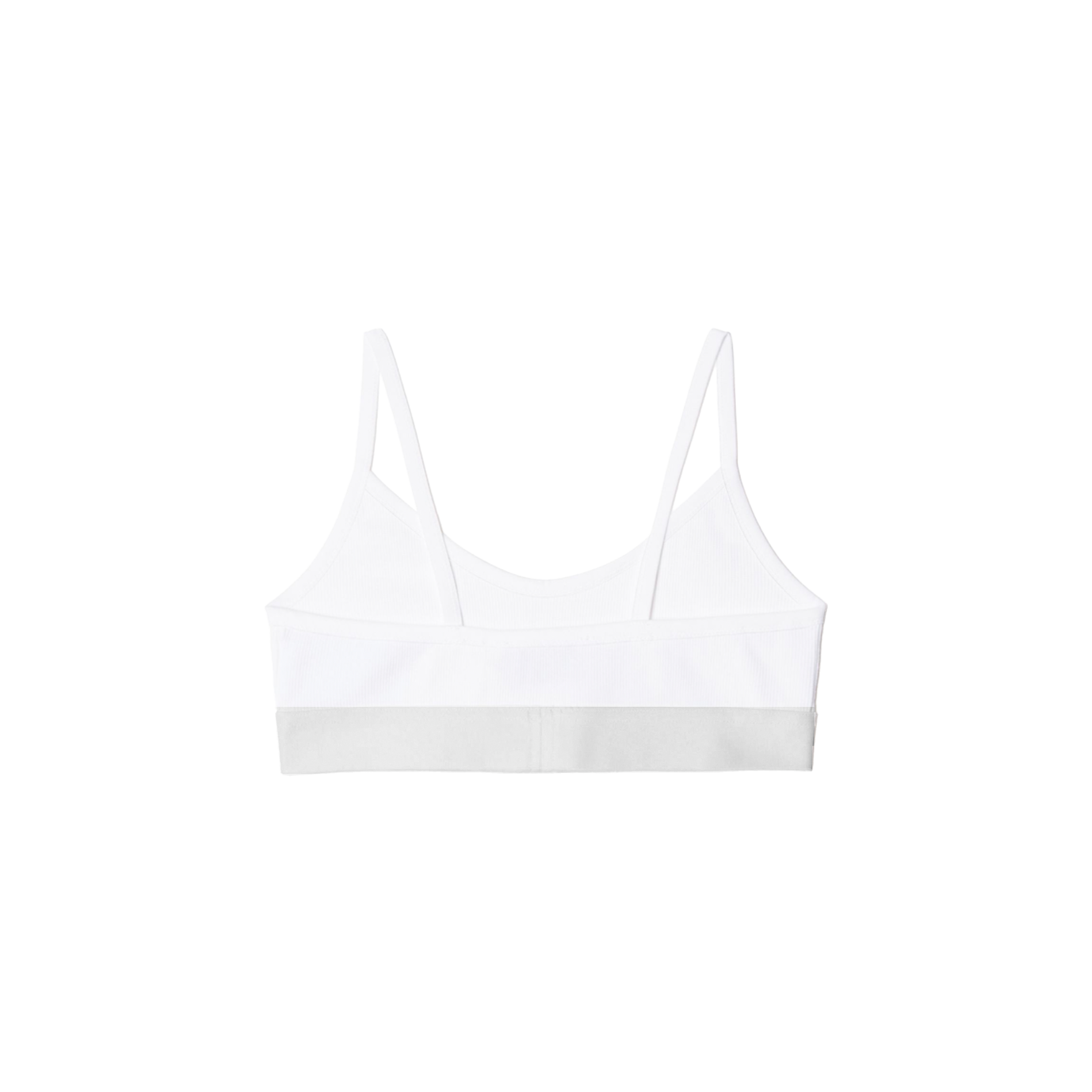Top Blanco Off-White Rib Bralette