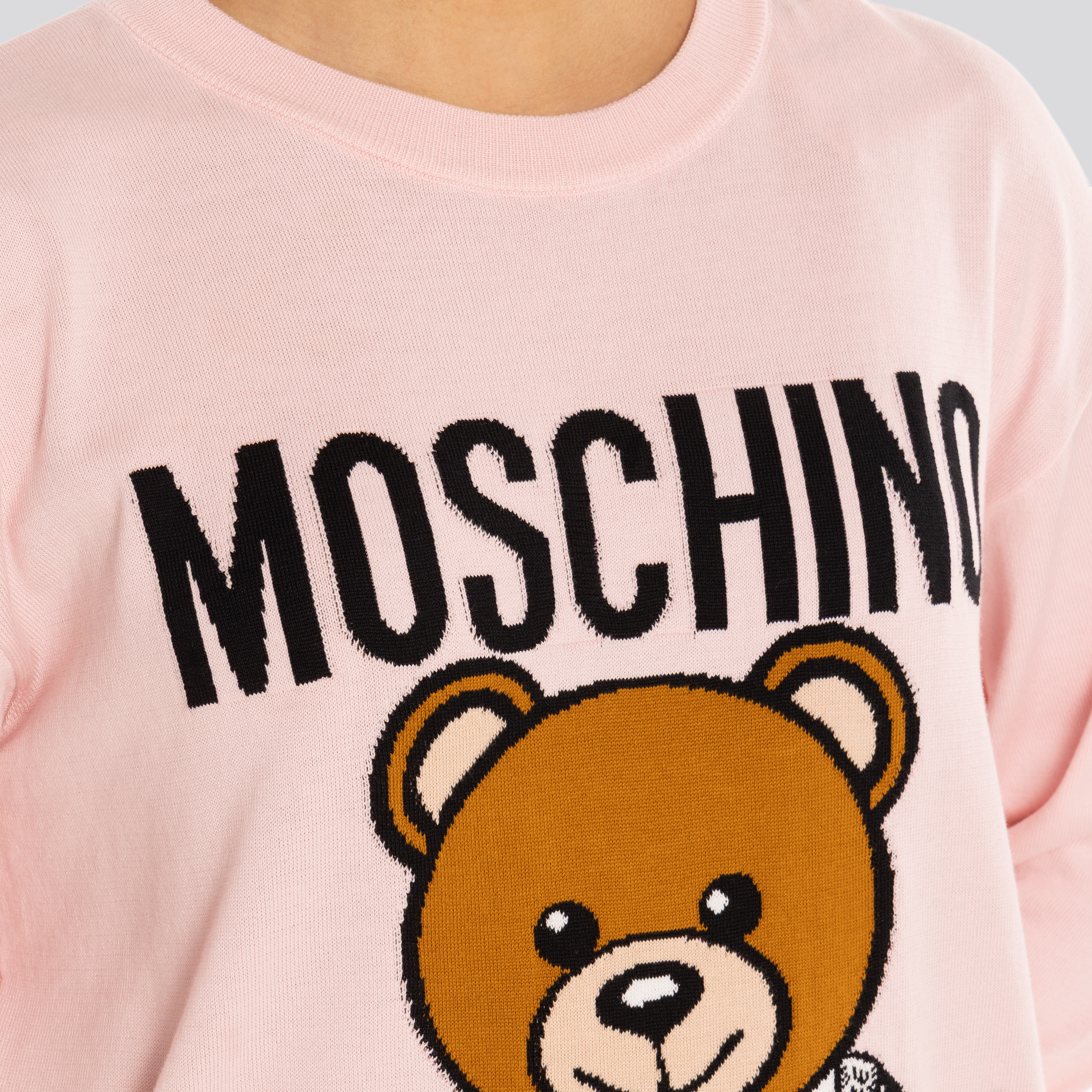 Vestido Rosado Moschino Teddy Long Sleeves