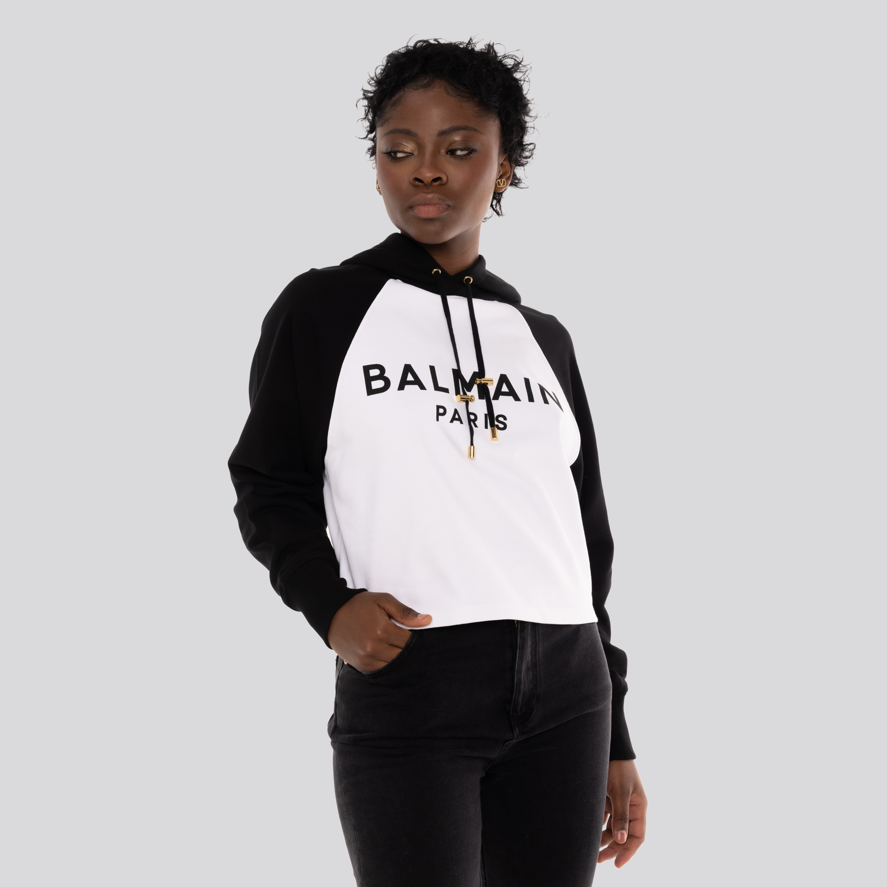 Buzo Blanco Balmain Paris Raglan