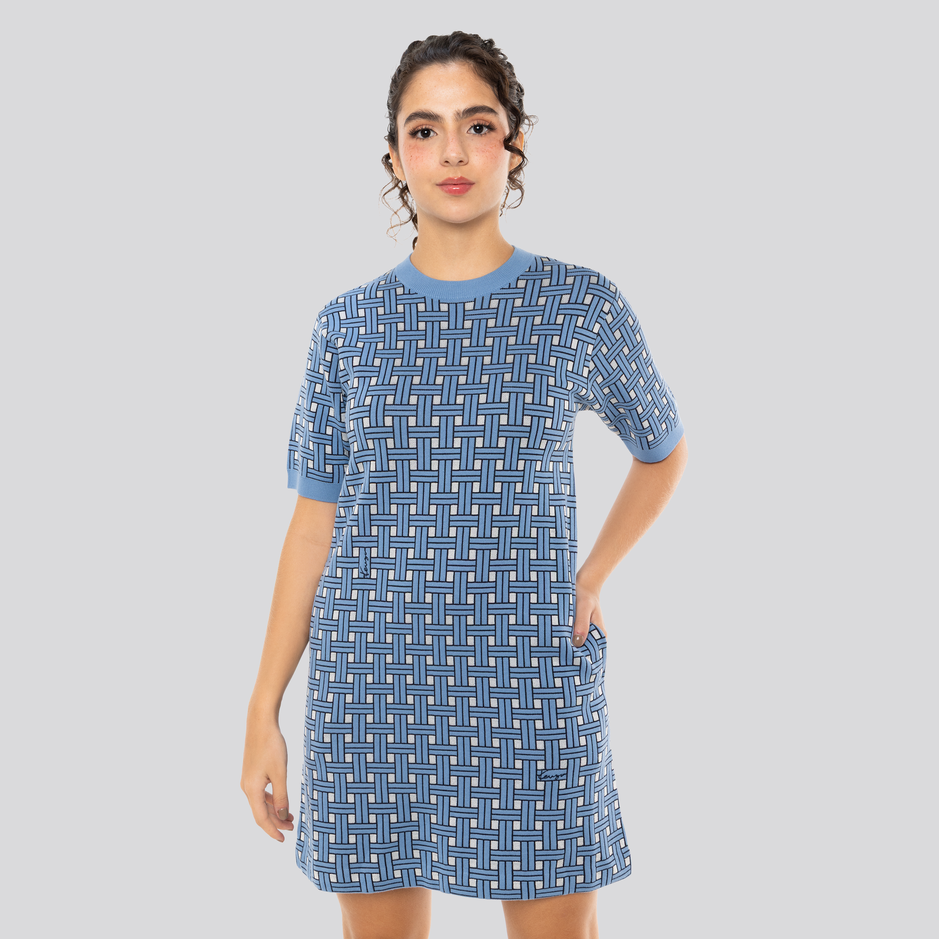 Vestido Azul Kenzo Weave