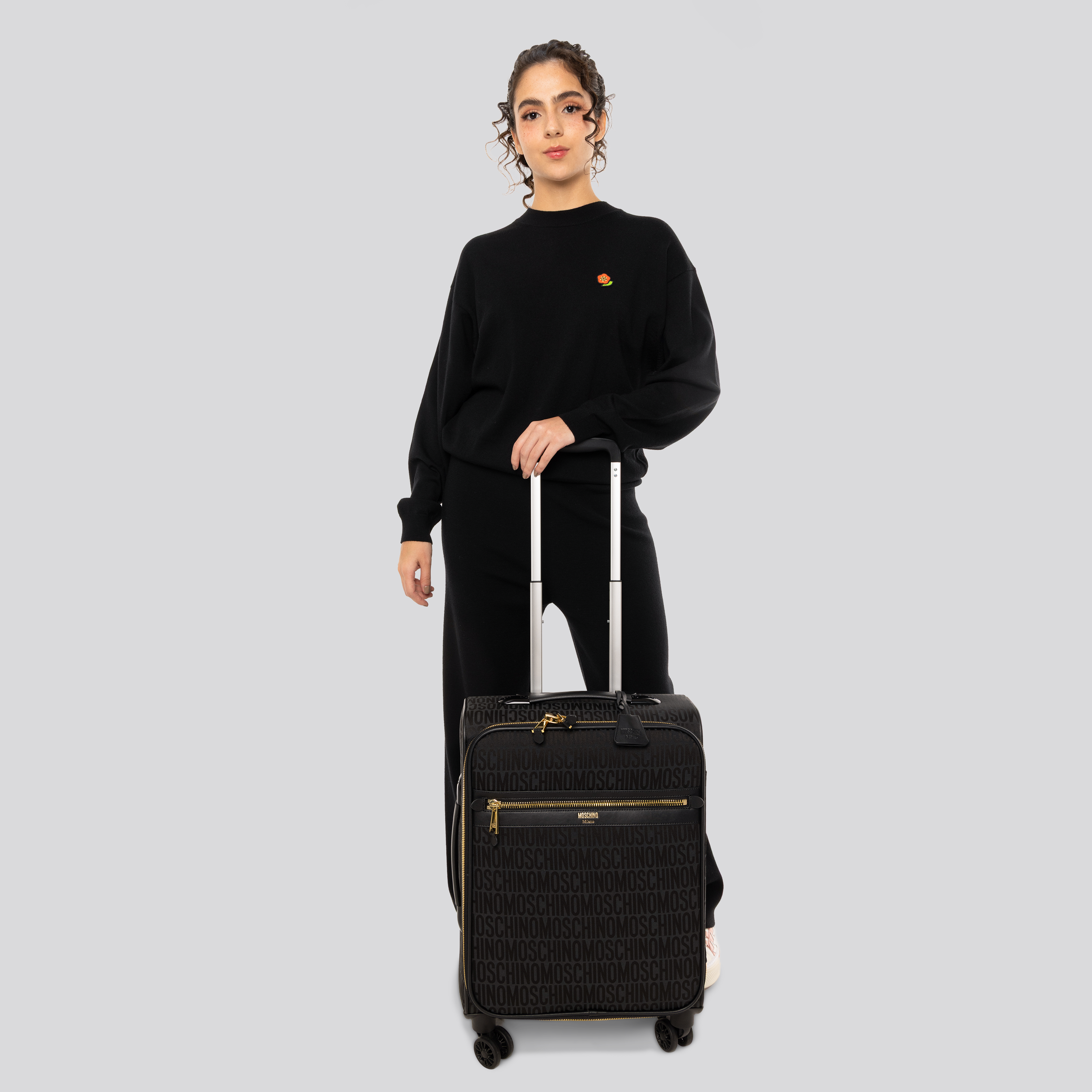 Maleta Negro Moschino Monogram