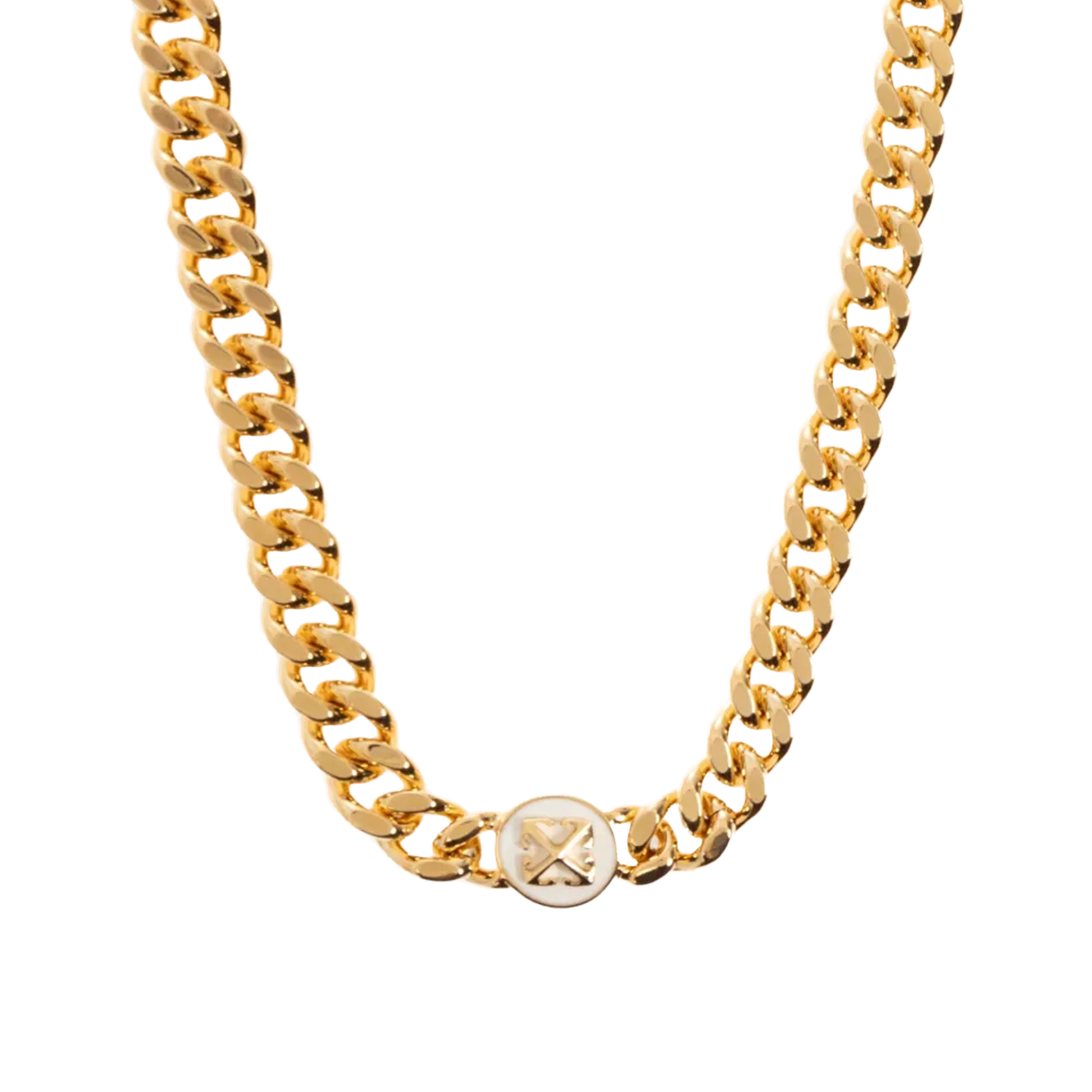 Collar Dorado Off-White Round Arrow