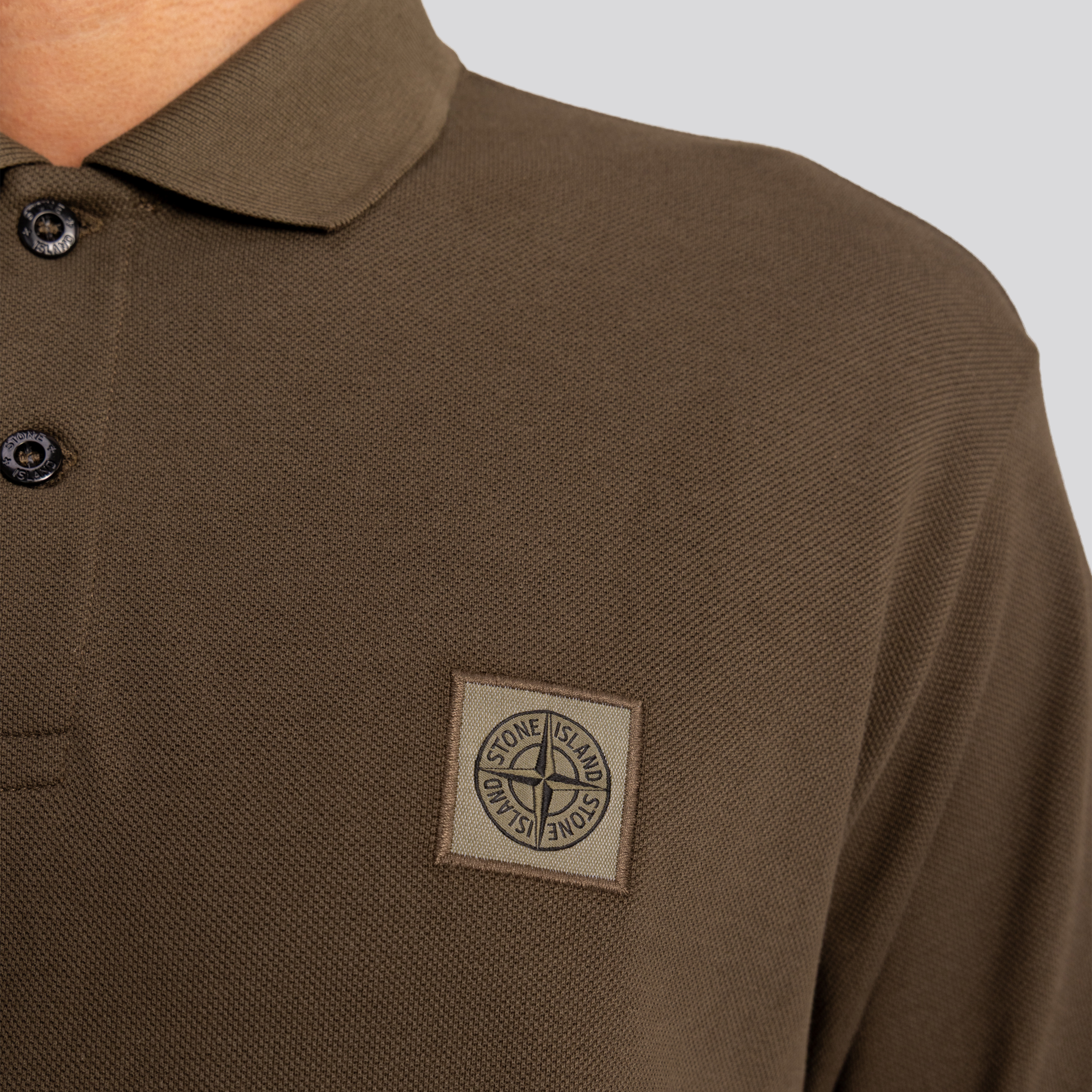 Camiseta Tipo Polo Verde Stone Island Compass