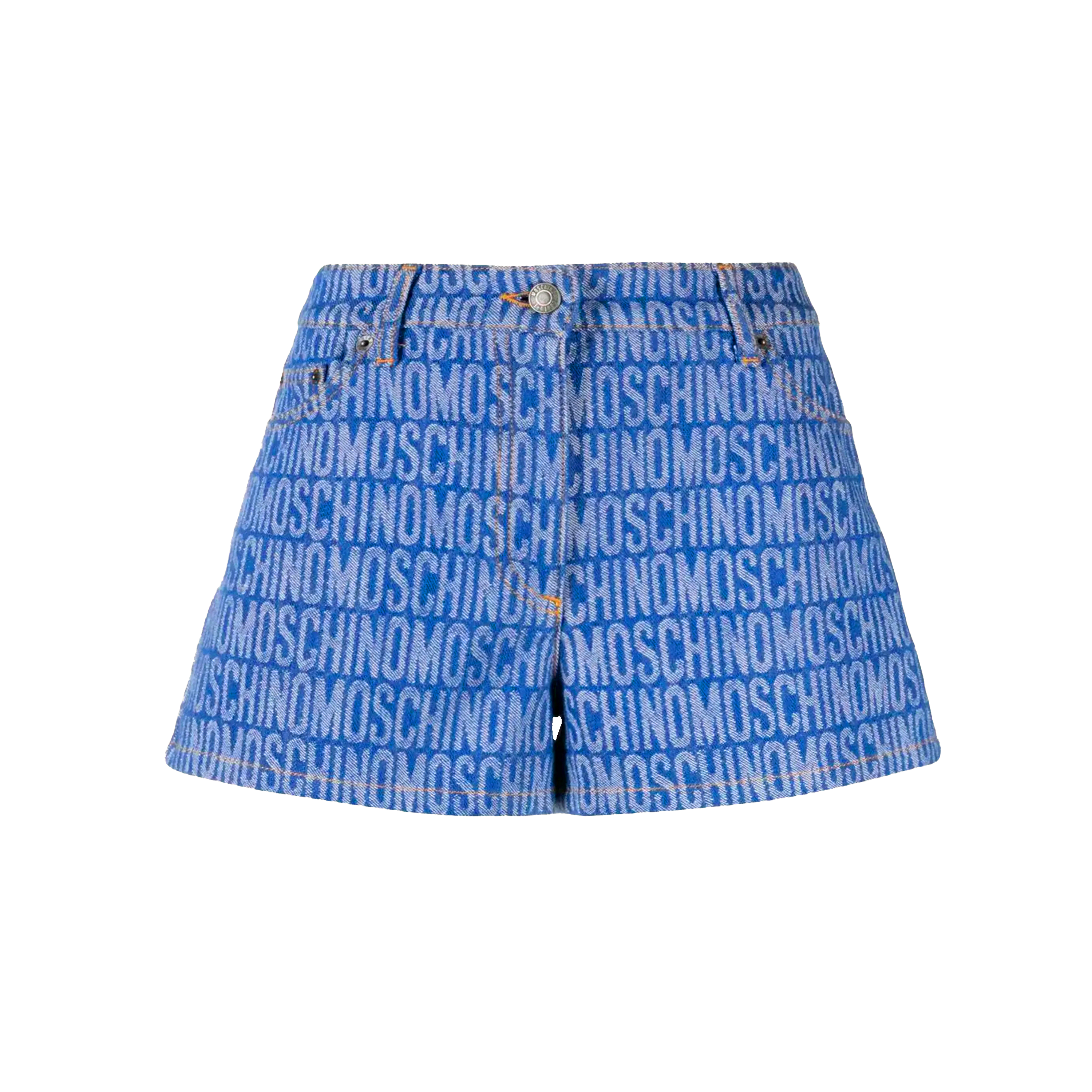 Short Azul Moschino Couture Monogram
