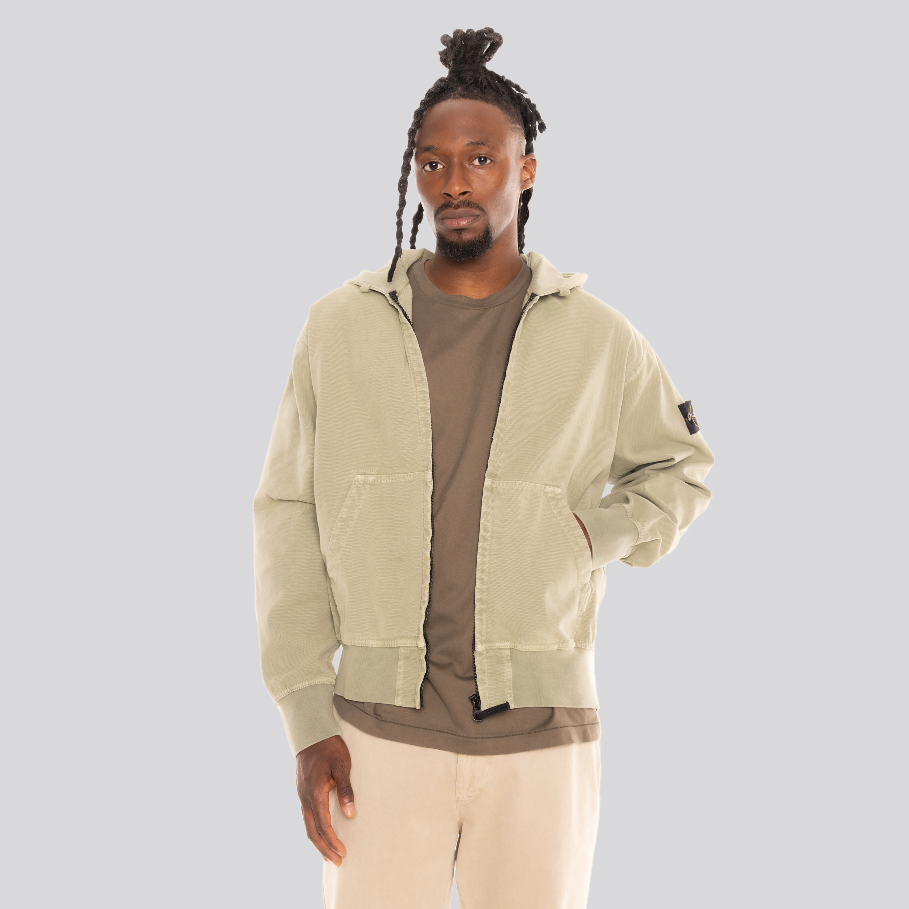 Chaqueta Beige Stone Island Tag