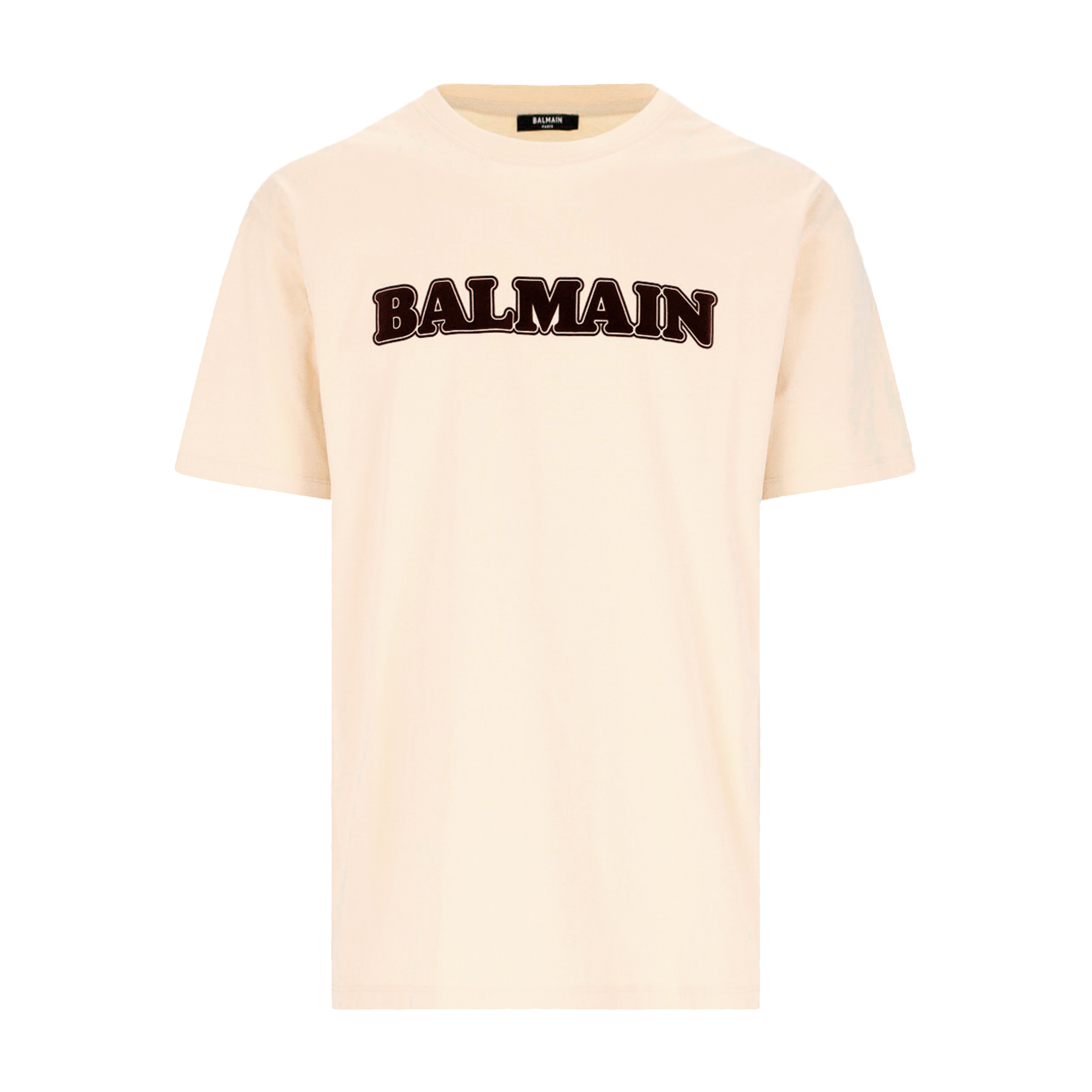 Camiseta Beige Balmain Retro