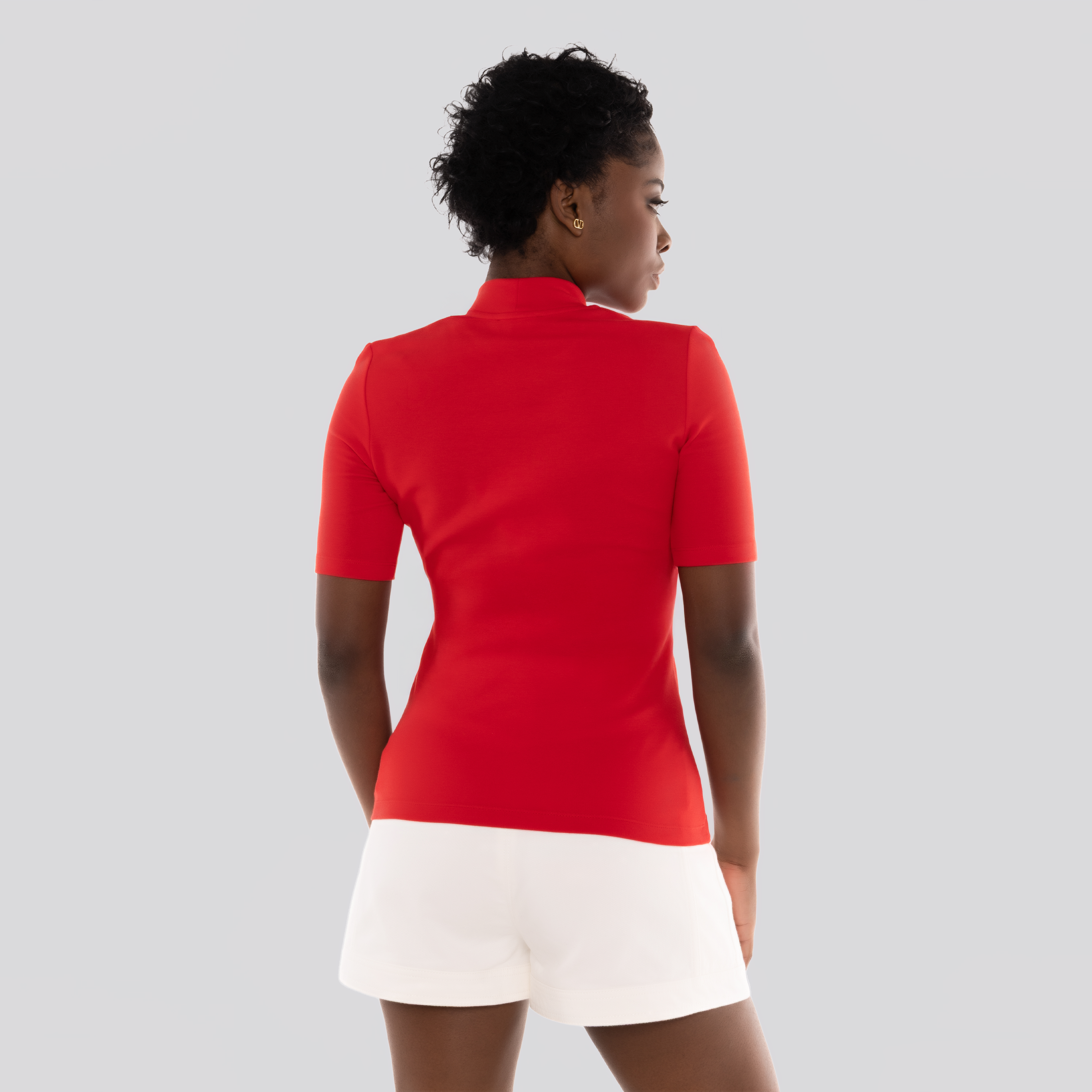 Camiseta Rojo Balmain 6 Btn Raglan