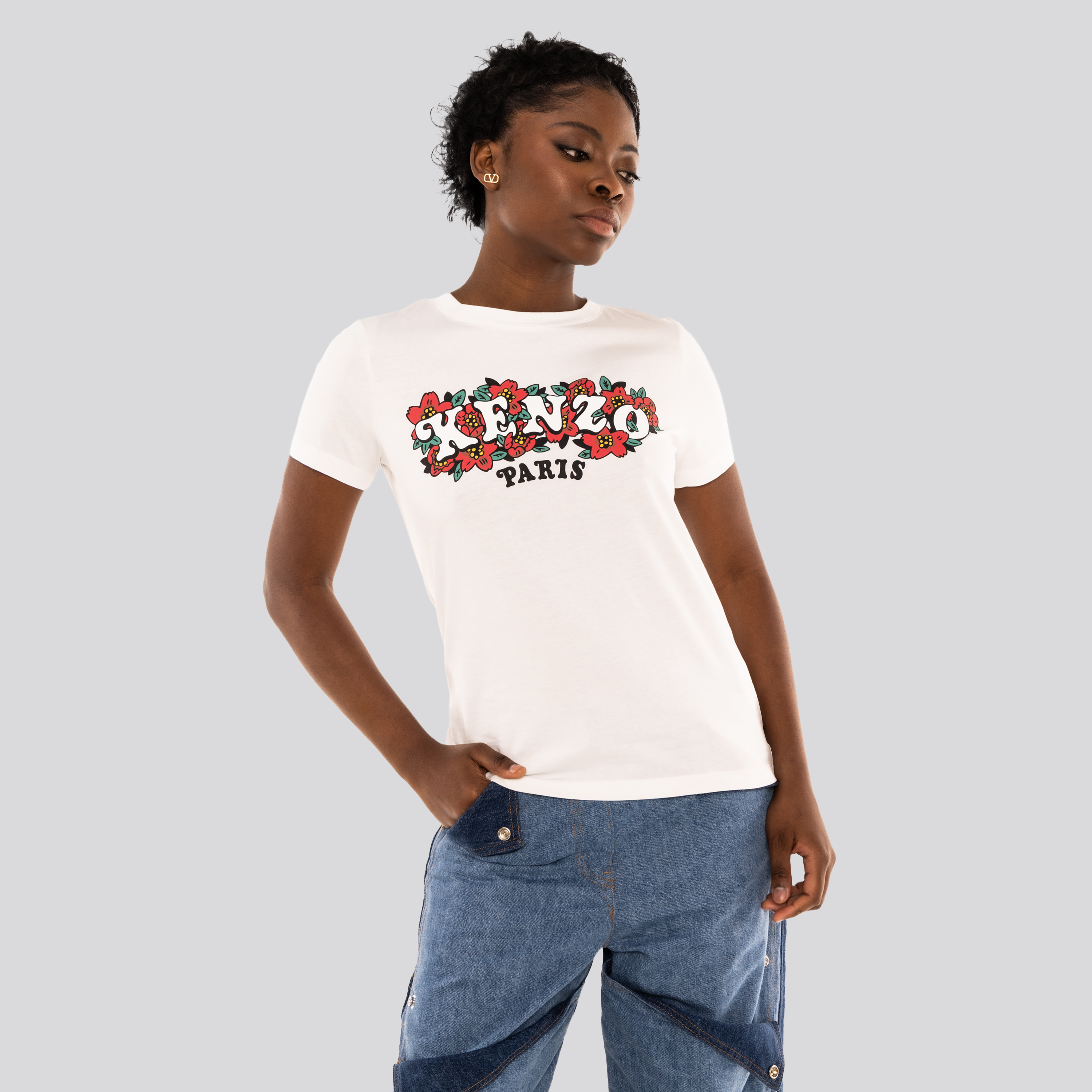 Camiseta Blanca Kenzo Gots Verdy