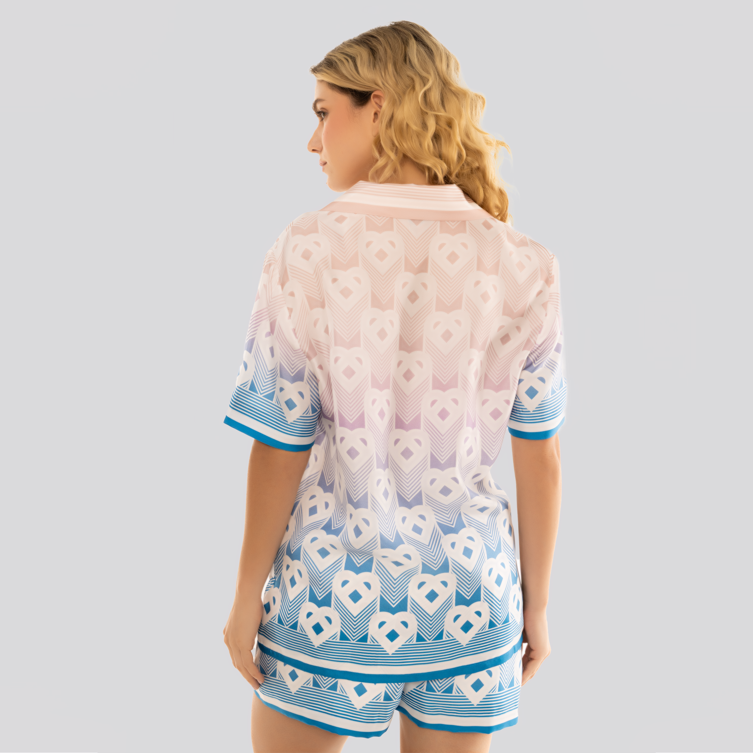 Camisa Multicolor Casablanca Degrade Heart Monogram