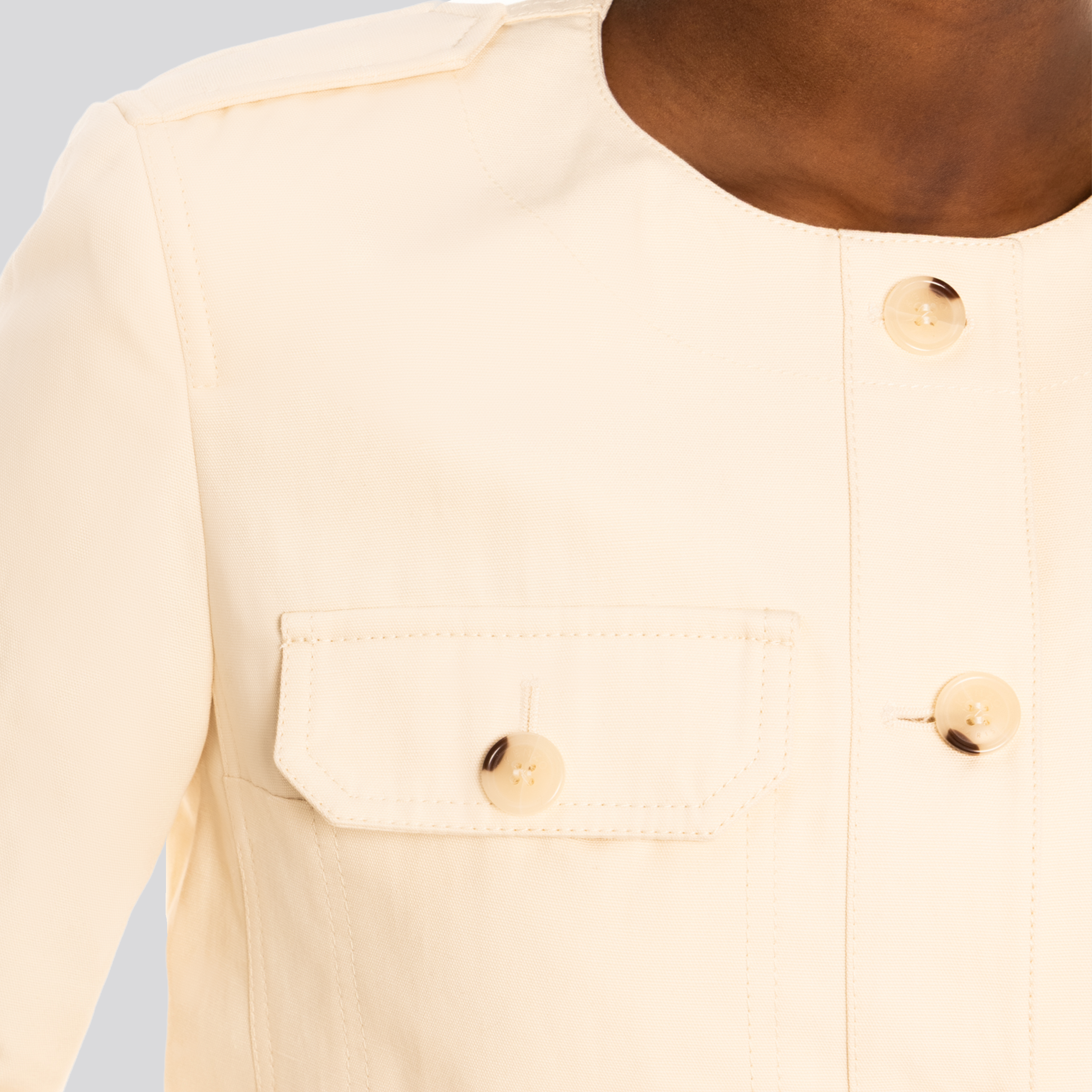 Chaqueta Beige Kenzo Collarless