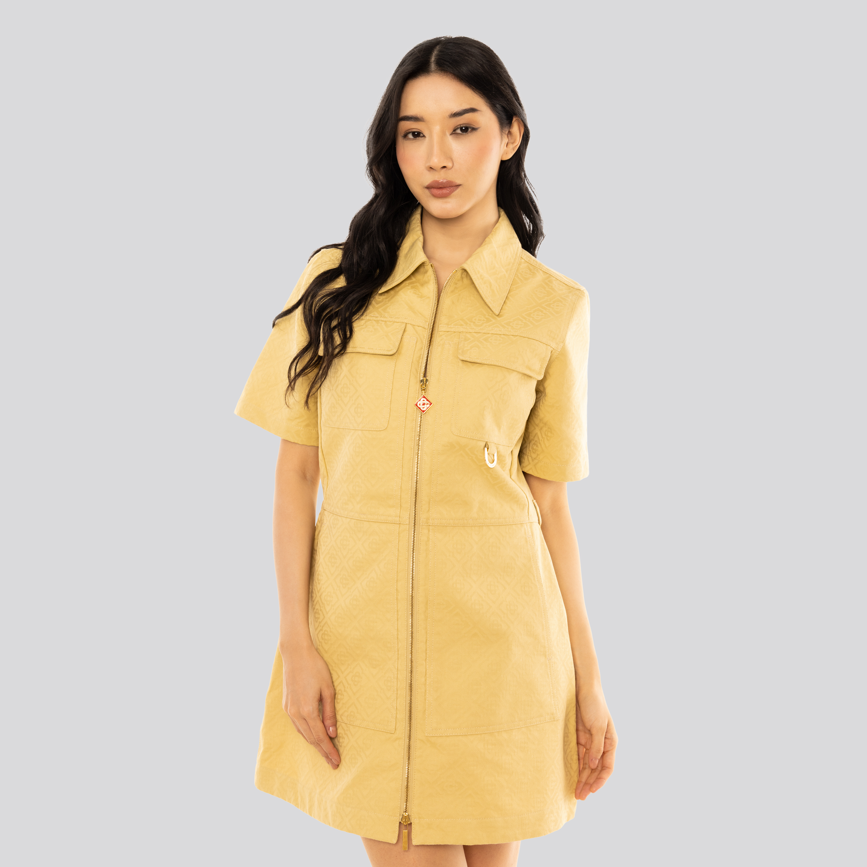 Vestido Taupe Casablanca Monogram