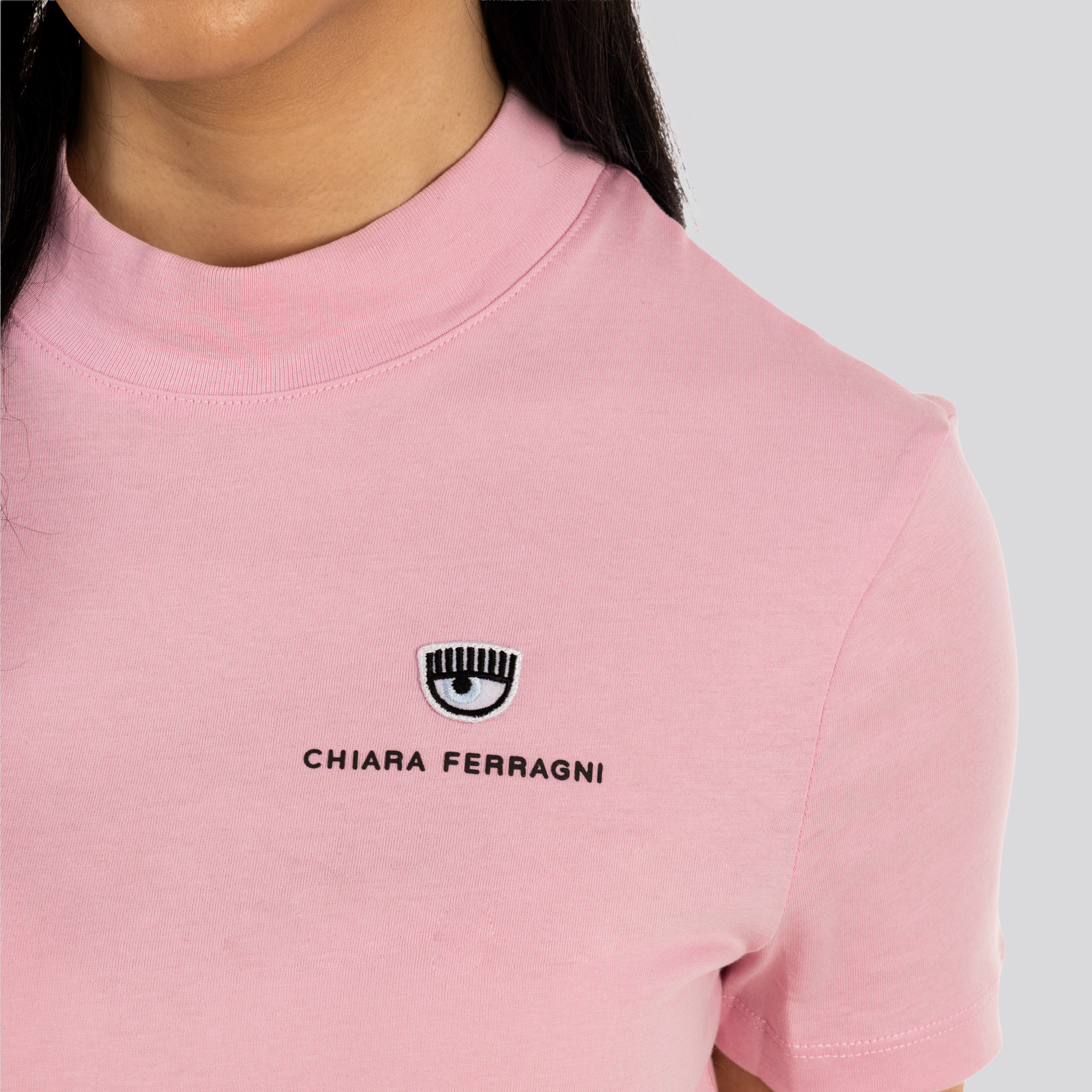 Camiseta Rosada Chiara Ferragni Mini Chest Logo