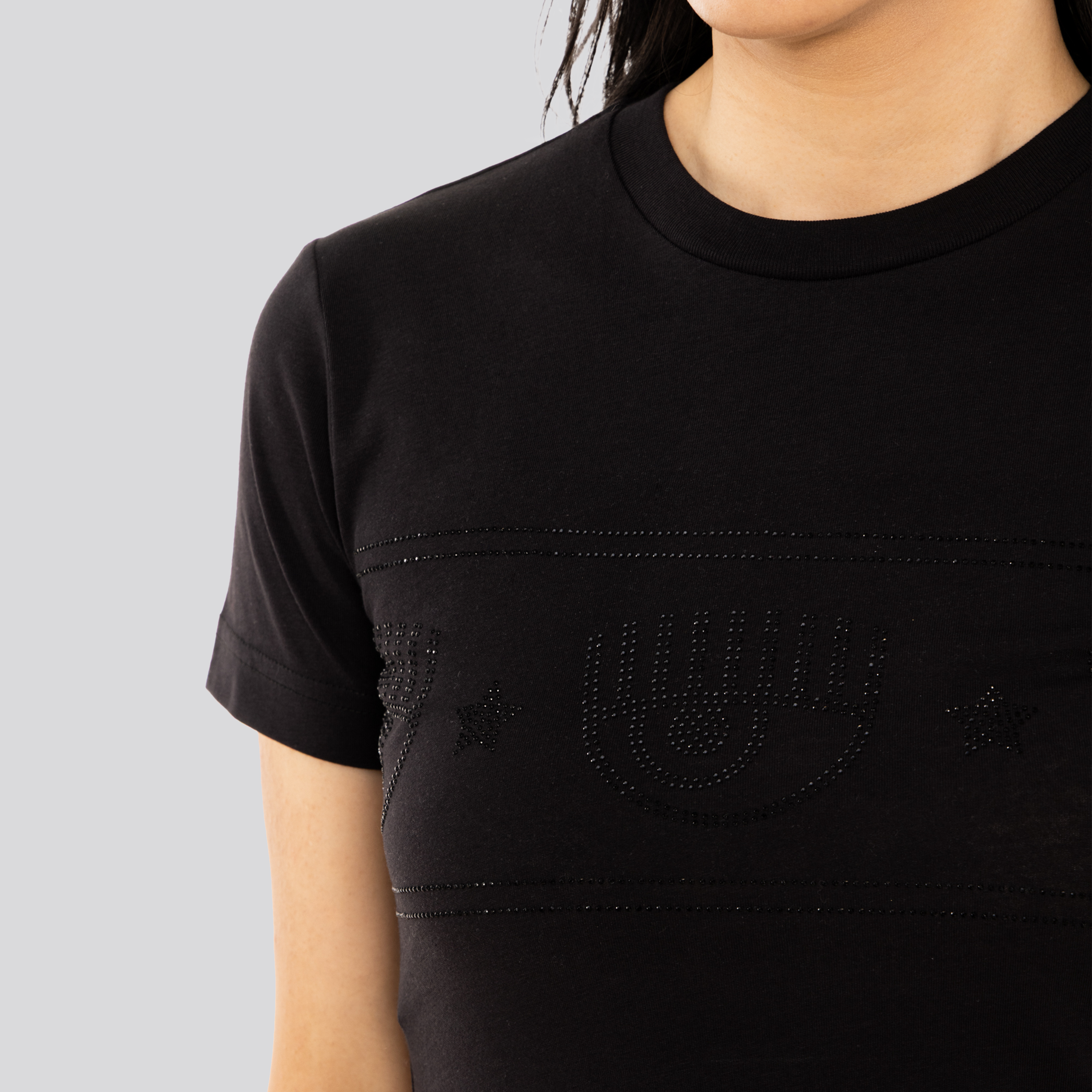 Camiseta Negra Chiara Ferragni Eye Like