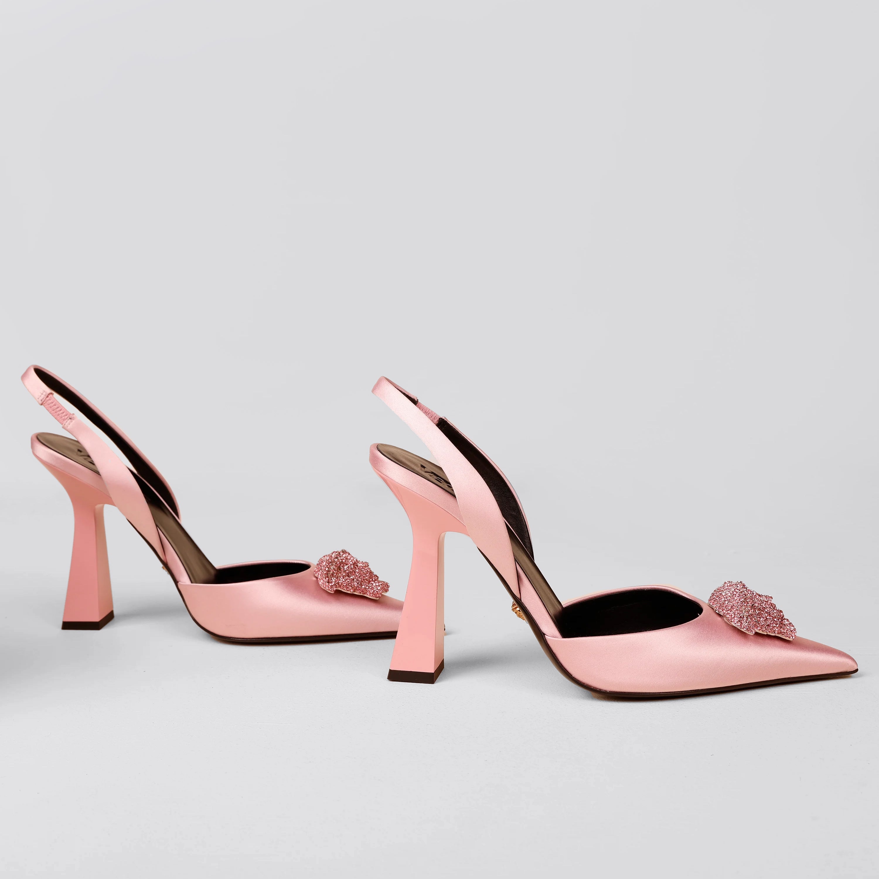 Tacones Rosa-Rosa Versace La Medusa