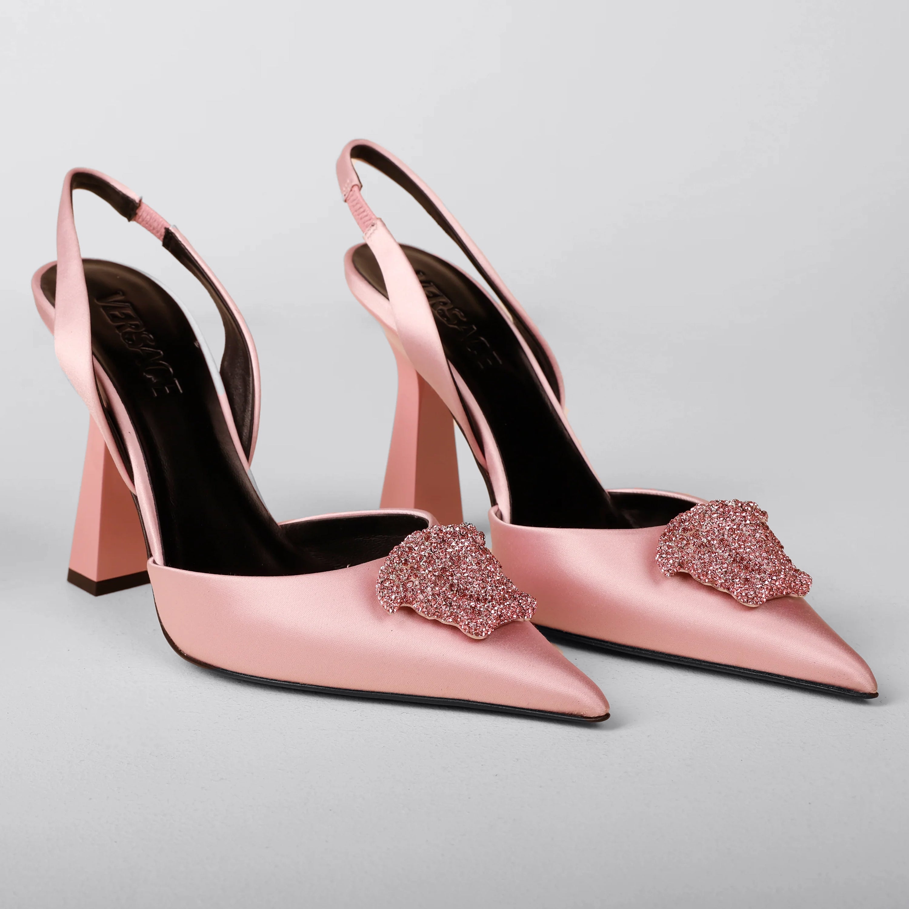 Tacones Rosa-Rosa Versace La Medusa