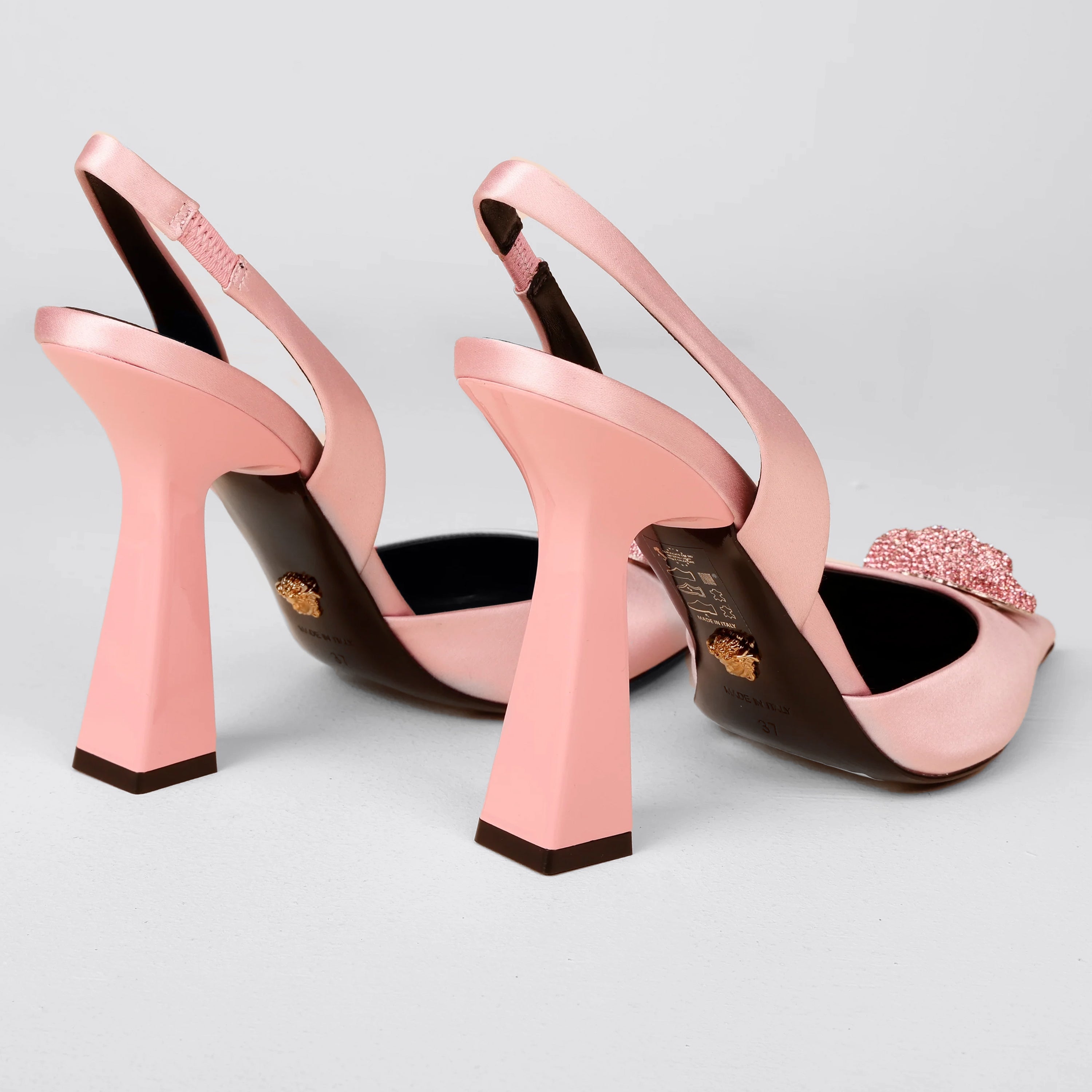 Tacones Rosa-Rosa Versace La Medusa